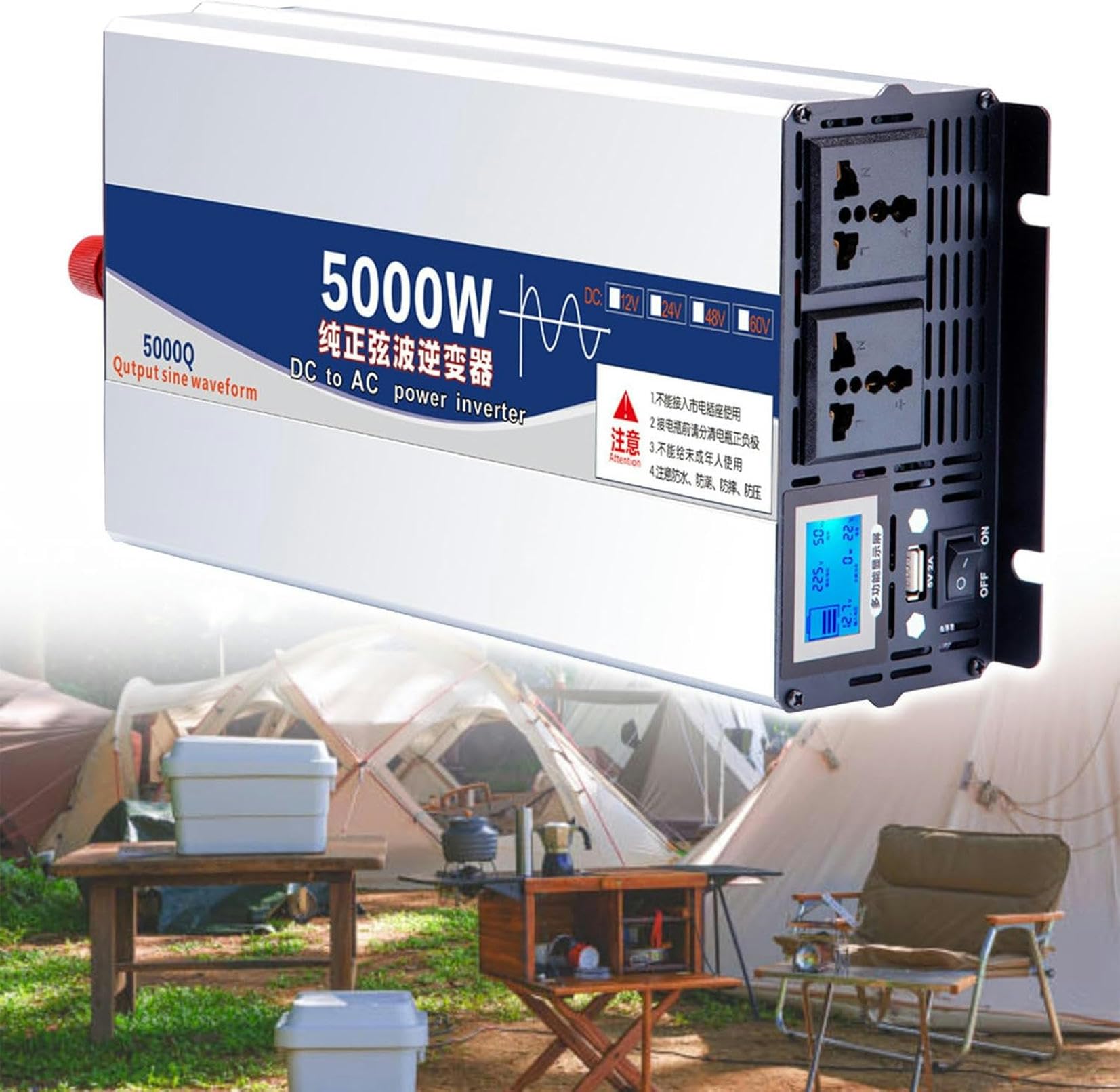 Onduleur pure sinusoïdale 5000W convertisseur pour éviter les coupures