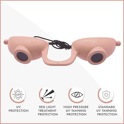 Vista 22 de Super Sunnies Protección ocular flexible flexible UV, compatible con la FDA, gafas de bronceado individuales para cama de bronceado, con una caja