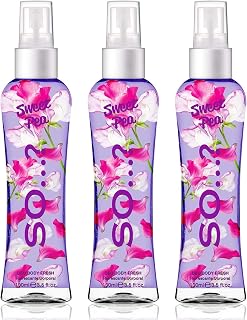 Body Mist by So…? Womens Sweet Pea Body Mist Fragrance Spray 100ml Bundle (Pack of 3)