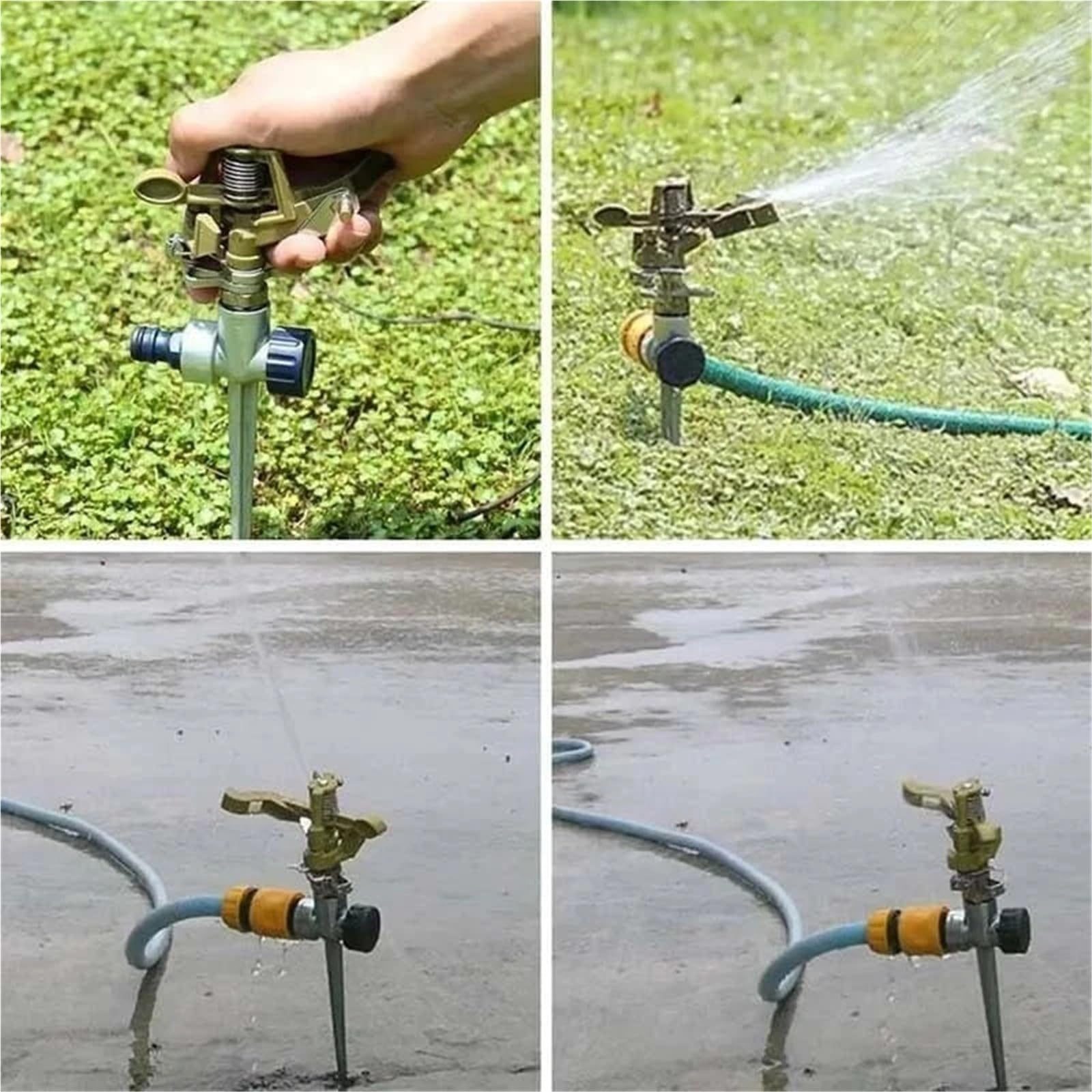Impulsregner Set Wassersprinkler aus Zinklegierung for Rasen und Hof