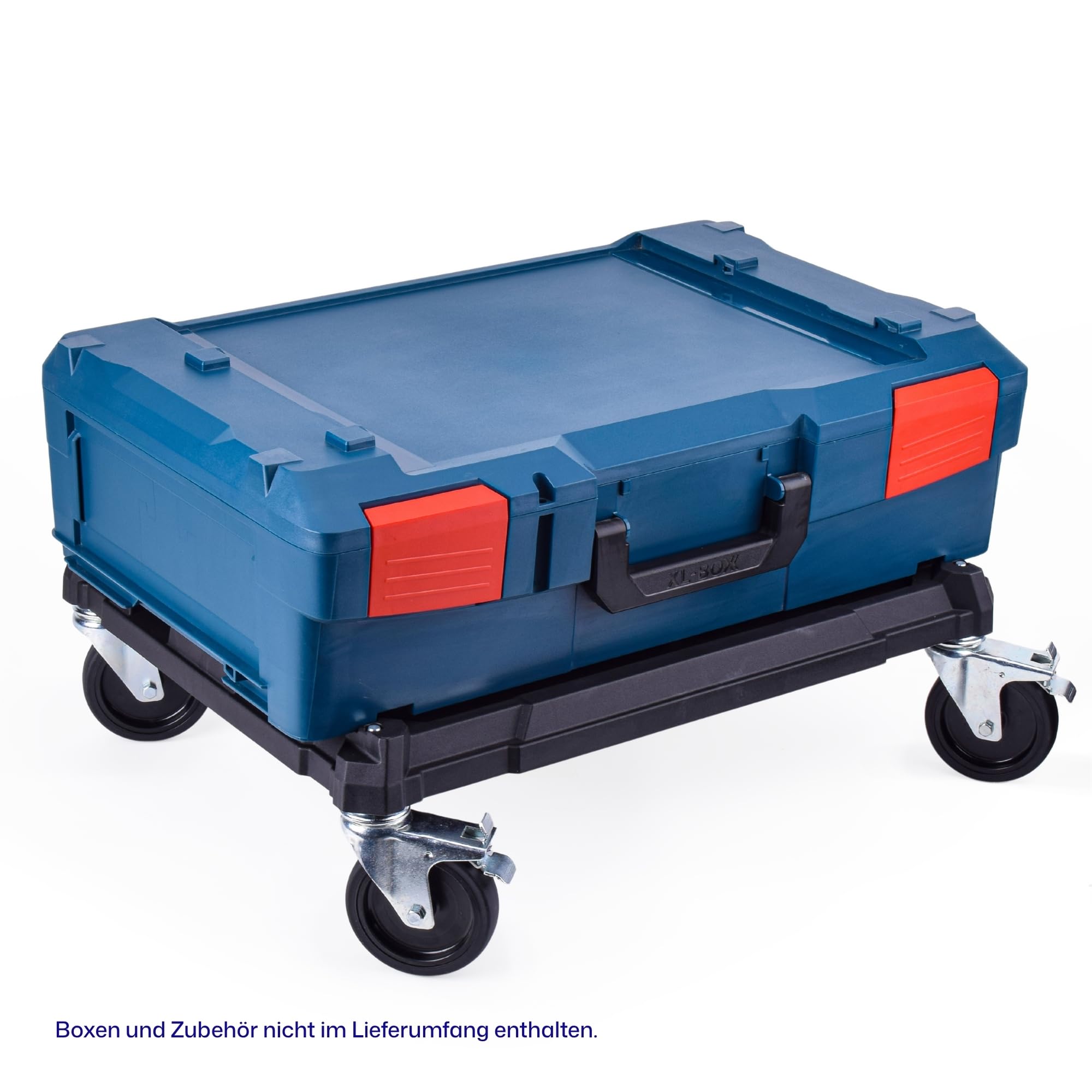 L-BOXX Roller Transportwagen für Werkzeugkoffer bis 200kg mit Bremse, mobil | für L-BOXX G und G4, XL-BOXX und L-BOXX Contractor, bis 200kg, 4x100mm Lenkrollen, 2 Bremsen, 559x432x170mm, 4 Zurrpunkte