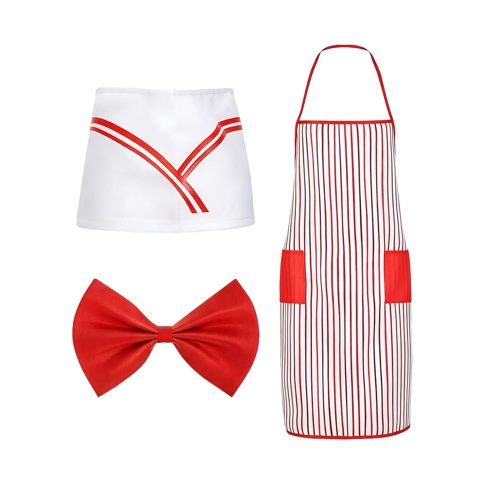 Carnival Costume Dress up Waiter Waitress Popcorn Outfit