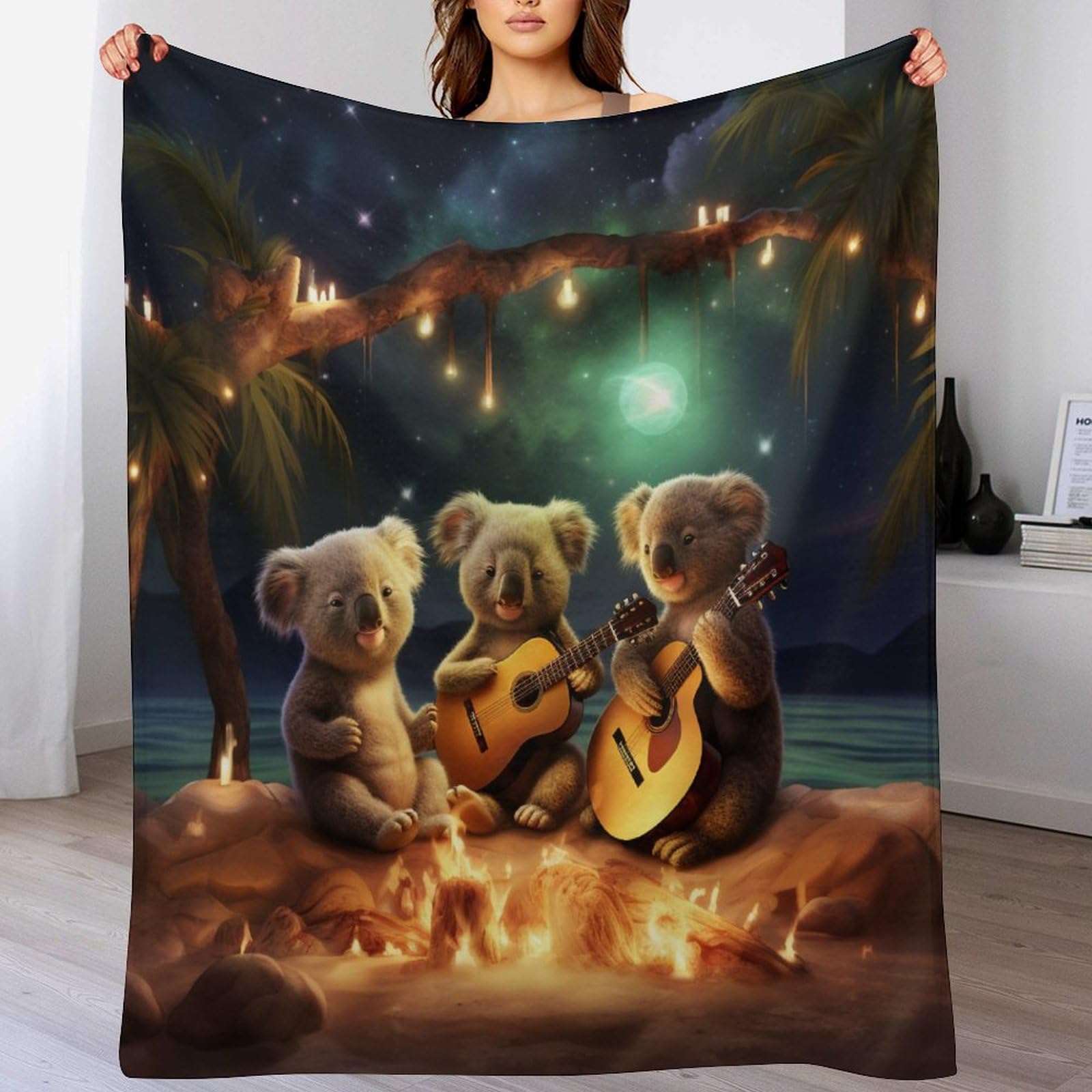 Couverture polaire koala douce idée cadeau pour lit d'enfant