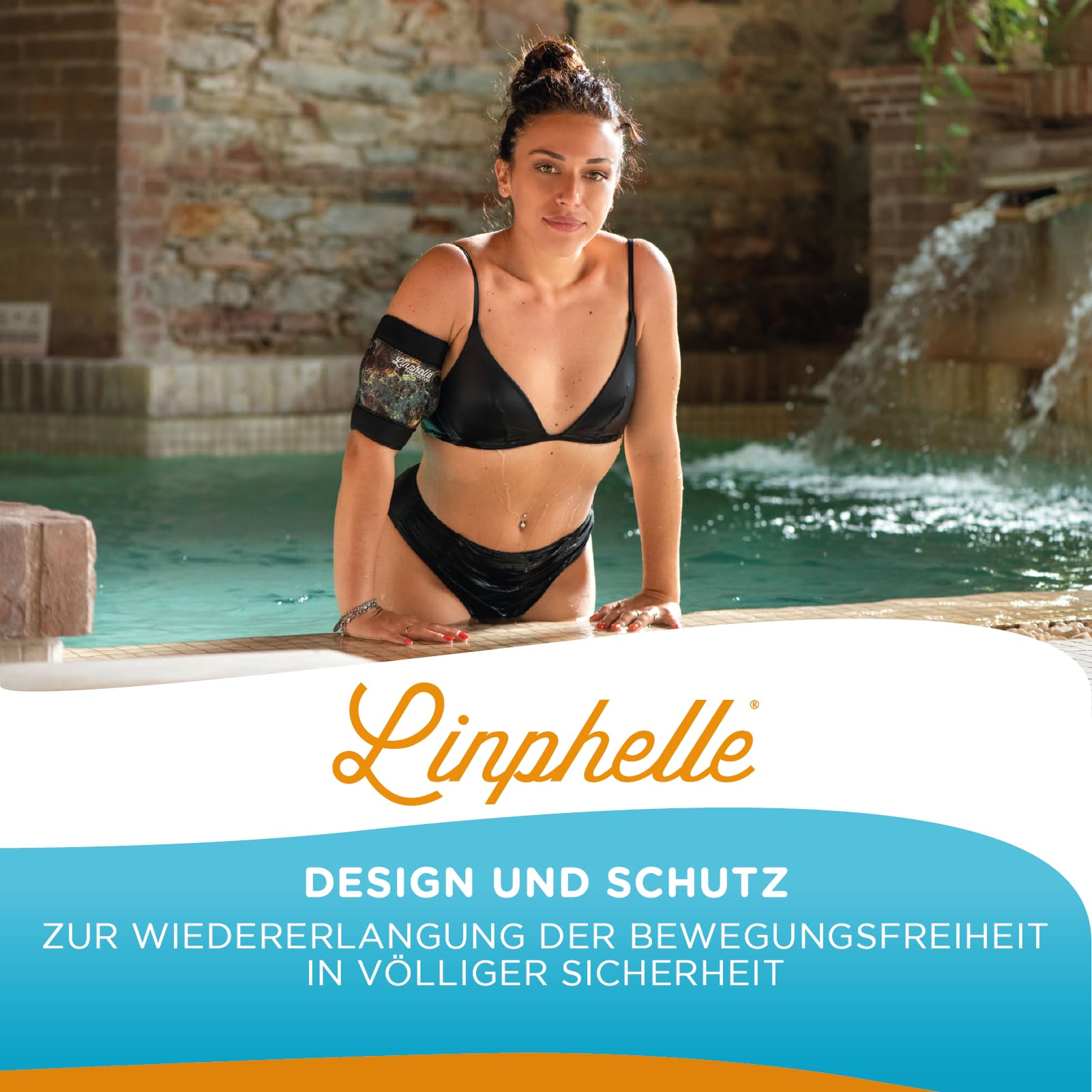 PICC line Coverpicc Waterproof, wasserdichte Armkatheter-Abdeckung aus Neopren, Wasserschutz in der Dusche, ideal für PICCs und Glukosemessgeräte, Schwarz, Größe XXL
