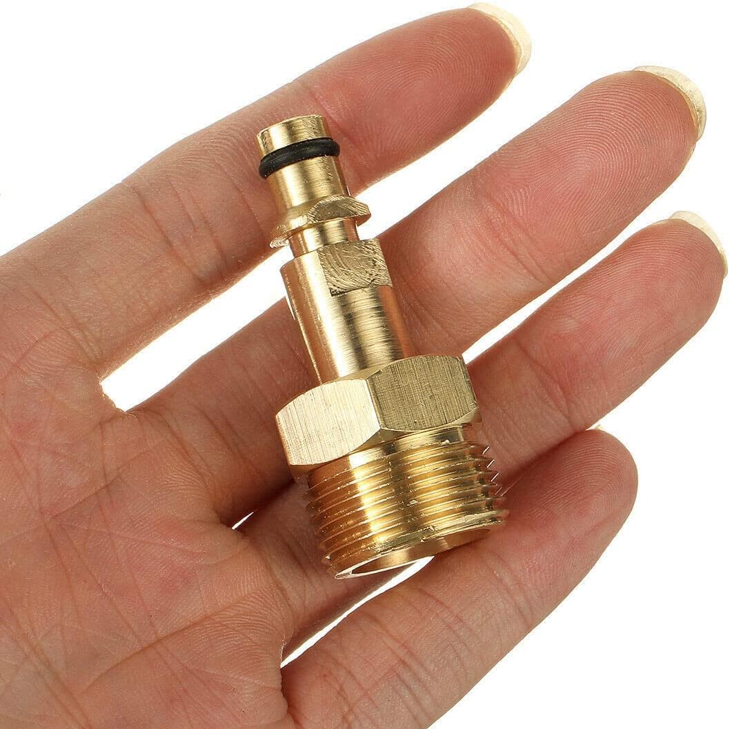 Gold High Pressure Washer Adapter, Hose Adapter Quick Connect, Brass M22 Washer Gun Hose Pipe Convert Tool - Image 4
