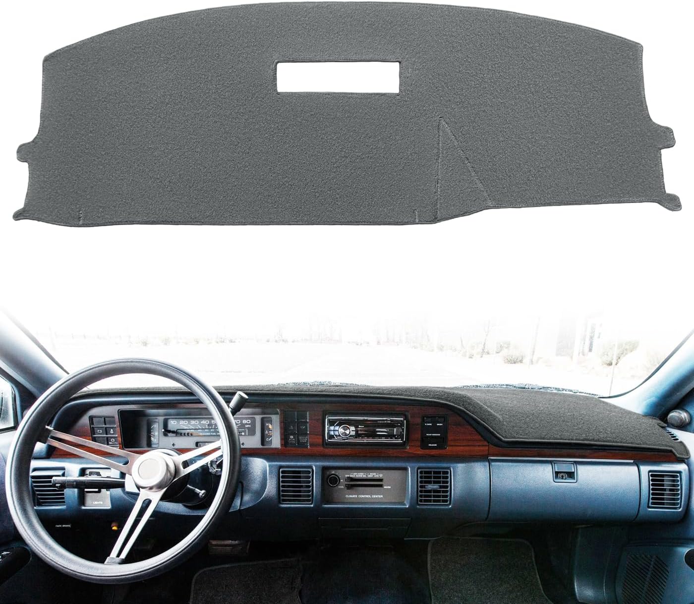 Dash Cover Mat Custom Fit for Chevy Chevrolet Caprice Dashboard Cover Pad Carpet K195 (Dark Gray)