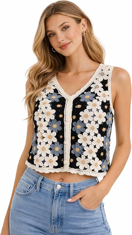 Crochet Crop Top Women