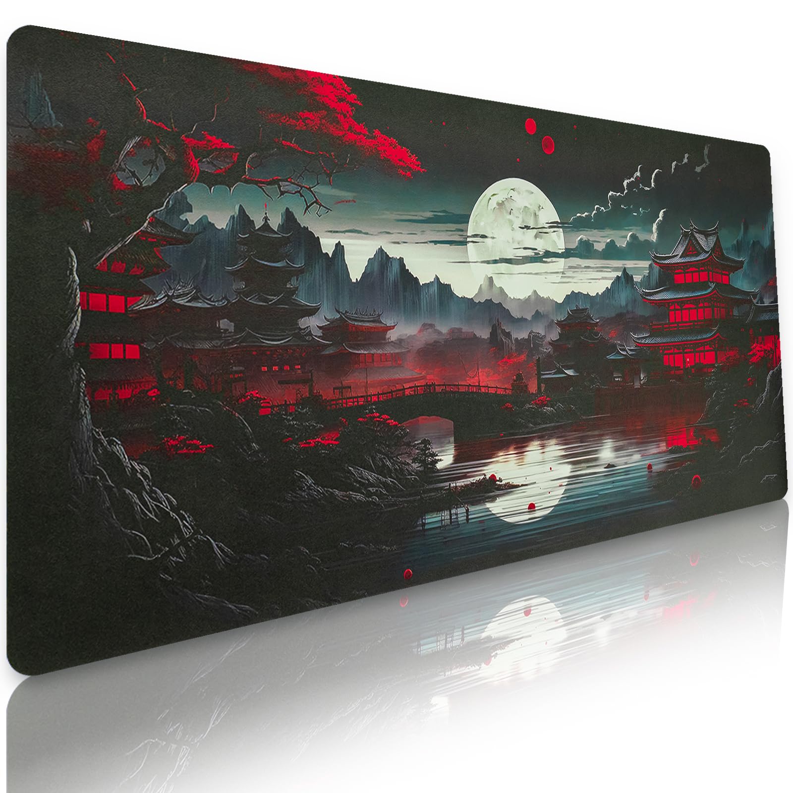 Bloss Japanese Style Desk Mat, Large Leather Desk Pad, Desk Matt for Desktop, Desk Pad Mat Waterproof, Computer Mat for Office Work/Home/Decor(31.5 x