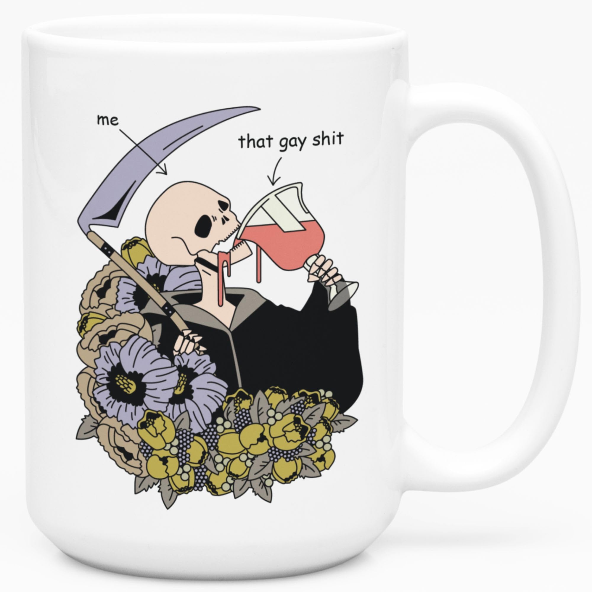 LookHUMAN 'Rosenplants & Guildenfern Are Dead' 15 Oz Ceramic Coffee Mug - Funny Shakespeare Pun Mug - View #2