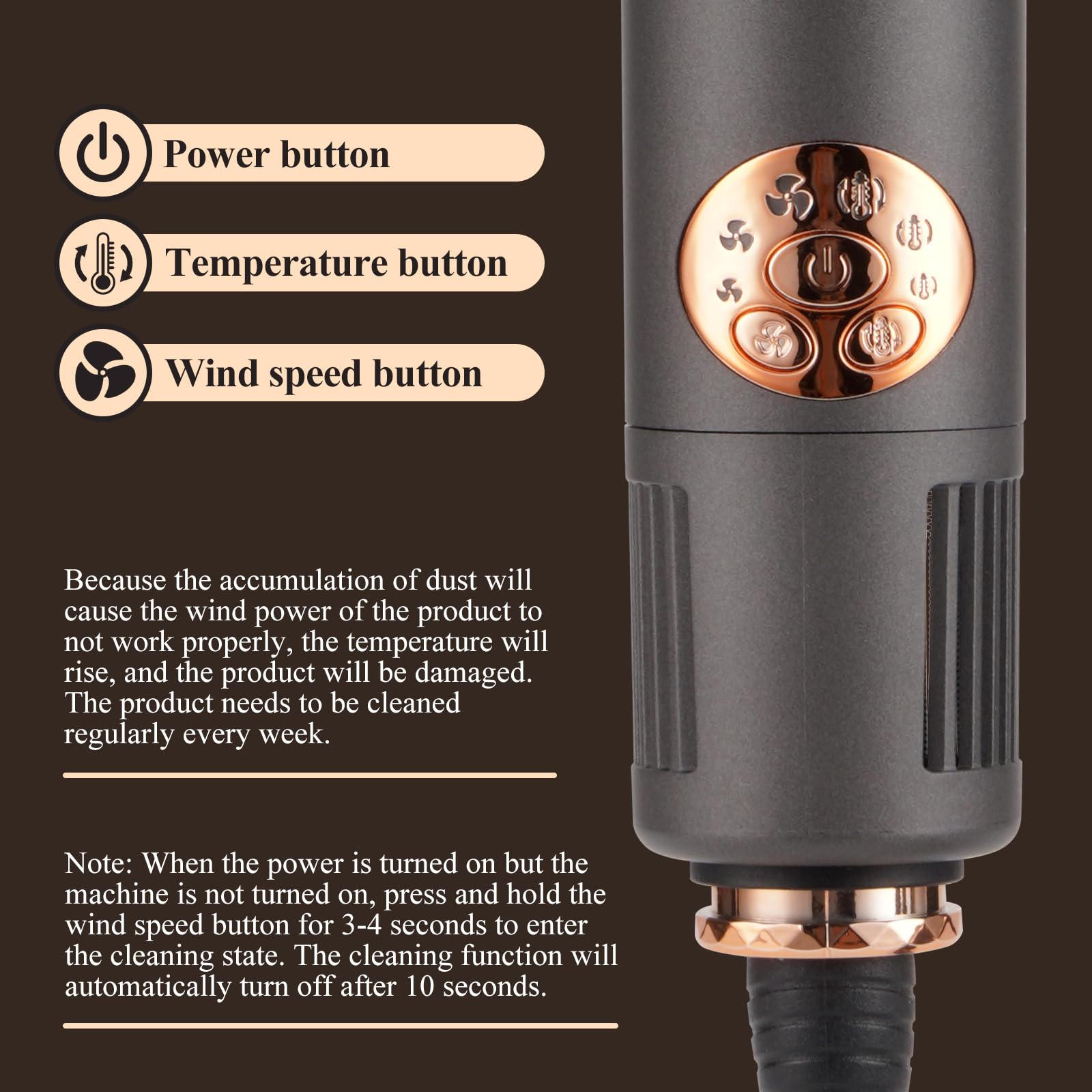 BESTBOMG Air Styler 6 in 1 Modellatori ad Aria Calda, 110000 RPM Hair Styler Spazzola Asciugacapelli Multifunzione, Ferro Arricciacapelli ad Aria Calda Automatico, Spazzola per Lisciare i Capelli