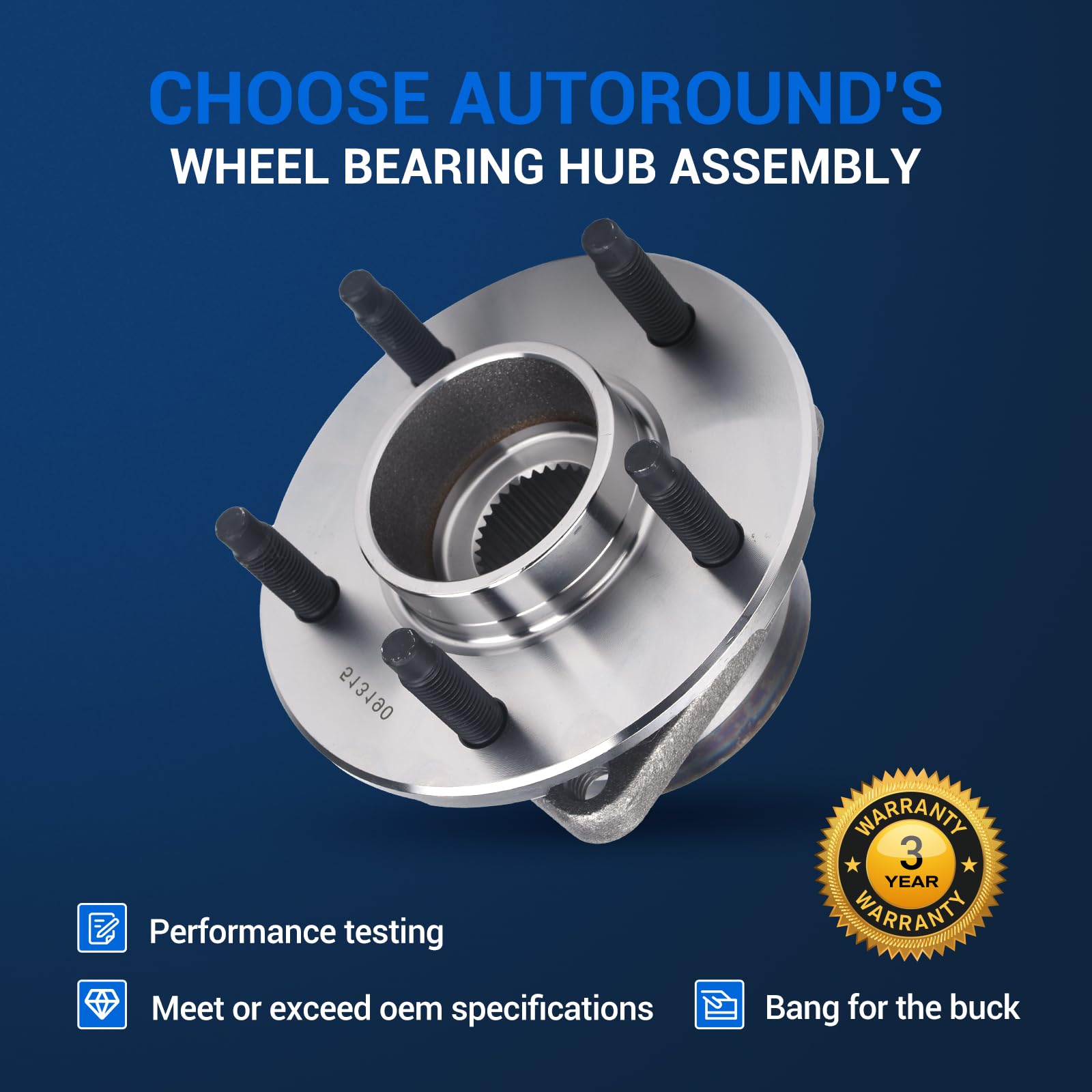 Amazon.com: Autoround 513190 Front Wheel Hub and Bearing Assembly