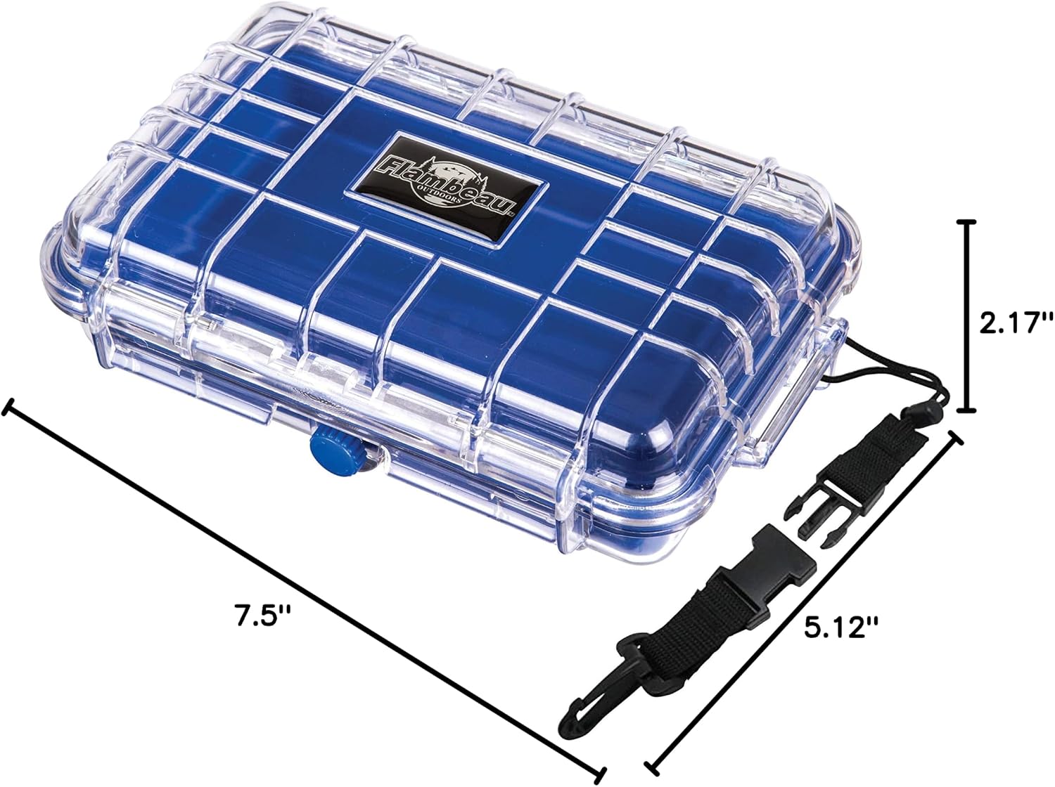 Flambeau Outdoors 402HD HD Tuff Box 400 with Zerust Anti-Corrosion Liner, Dry Box Storage, Medium, Blue/Clear