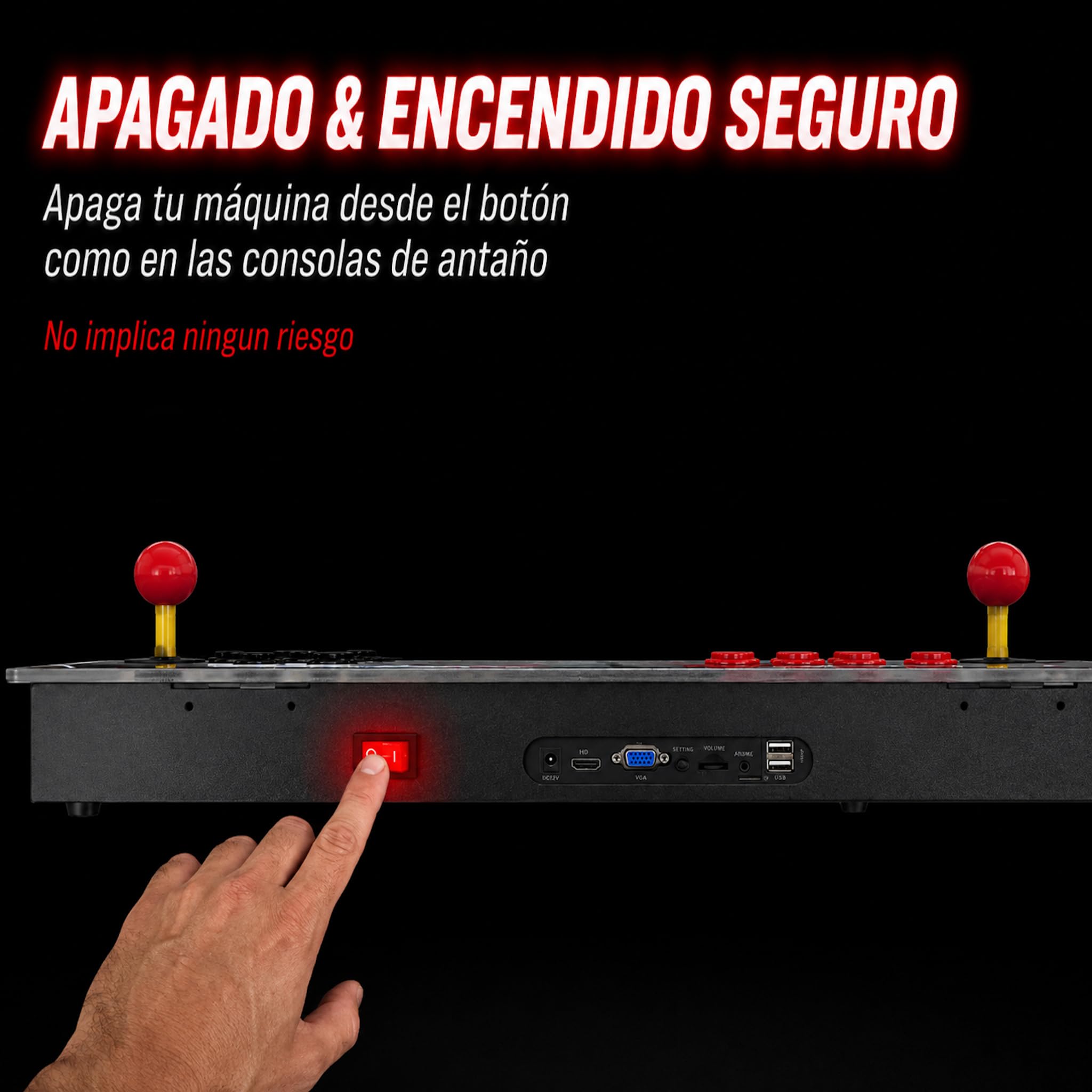 Maquina Arcade con 9800 Titulos. Consola Arcade Que Incluye 6 Botones por Jugador, 2 joysticks Estilo Sanwa DX2 Sistema Plus Saga