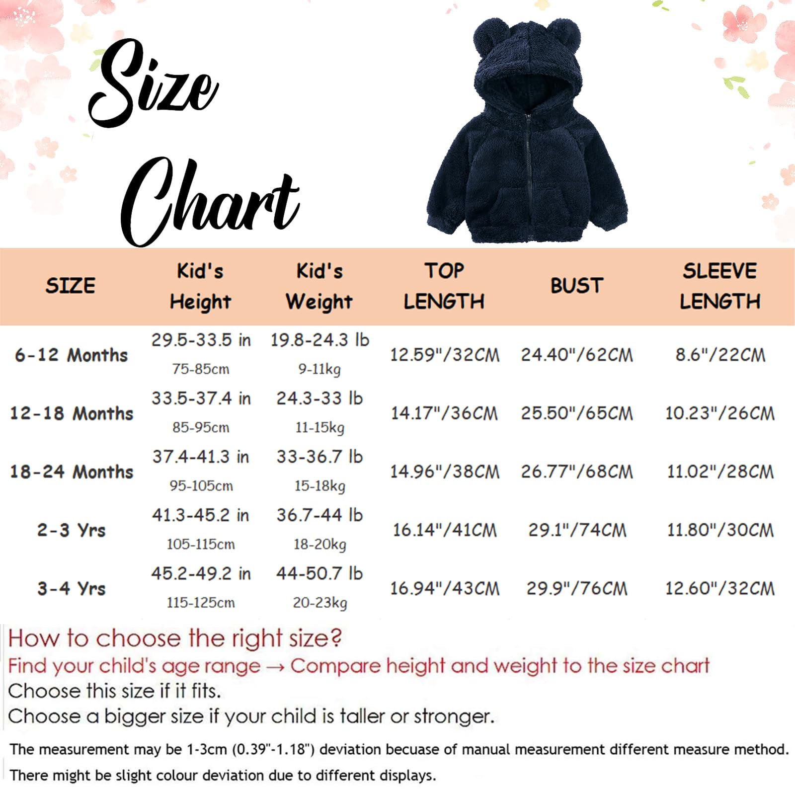 Bebé Niña Chaqueta Polar Para Abrigo con Capucha Cremallera Ropa de Invierno Cálida Para Infantil Niñas y Niños Ropa