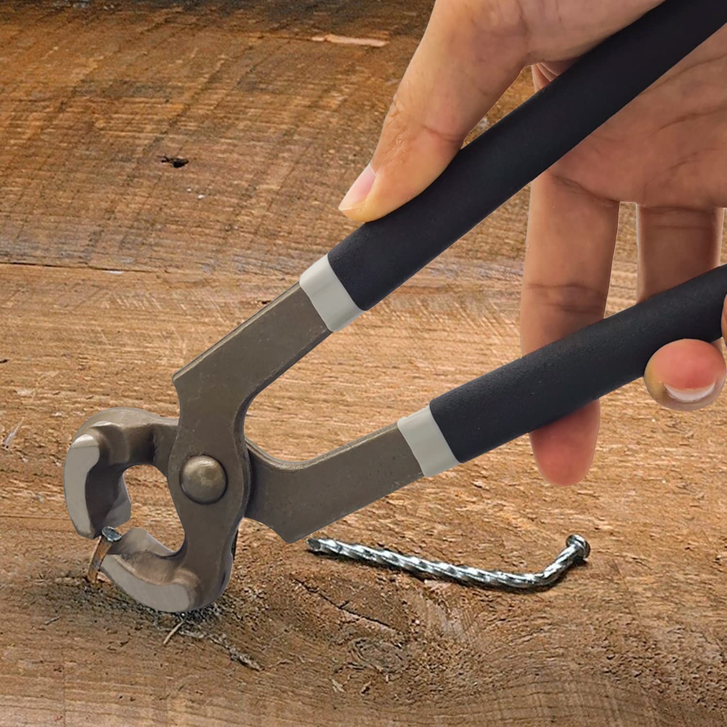 BOOSDEN 8 inch Nail Puller & Remover End Cutting Pliers Nippers 4