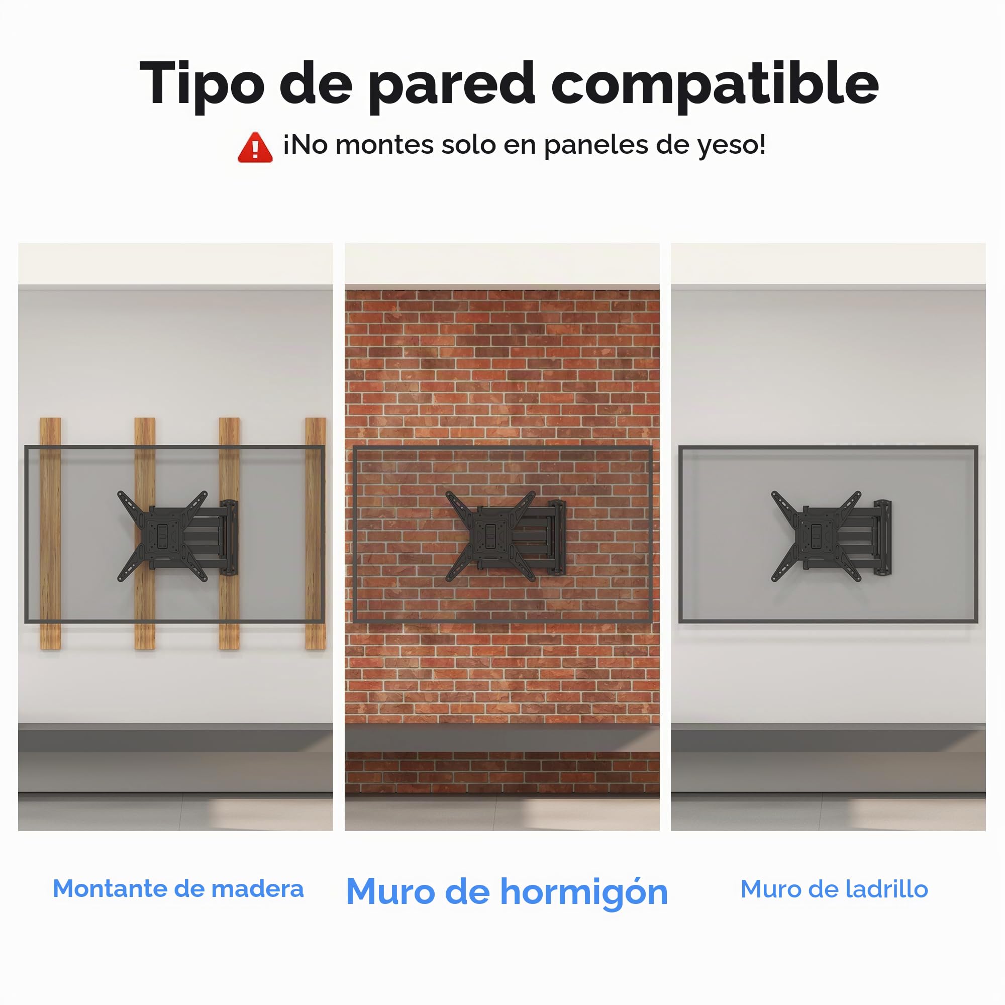 XINLEI Soporte TV Pared Extensible hasta 1021 mm, Brazo Articulado para TVs Planas y Curvas de 26-70 Pulgadas, Inclinación +3°/-12°, Giro ±90°, VESA 400x400 mm, Carga 45 kg – MAP3L