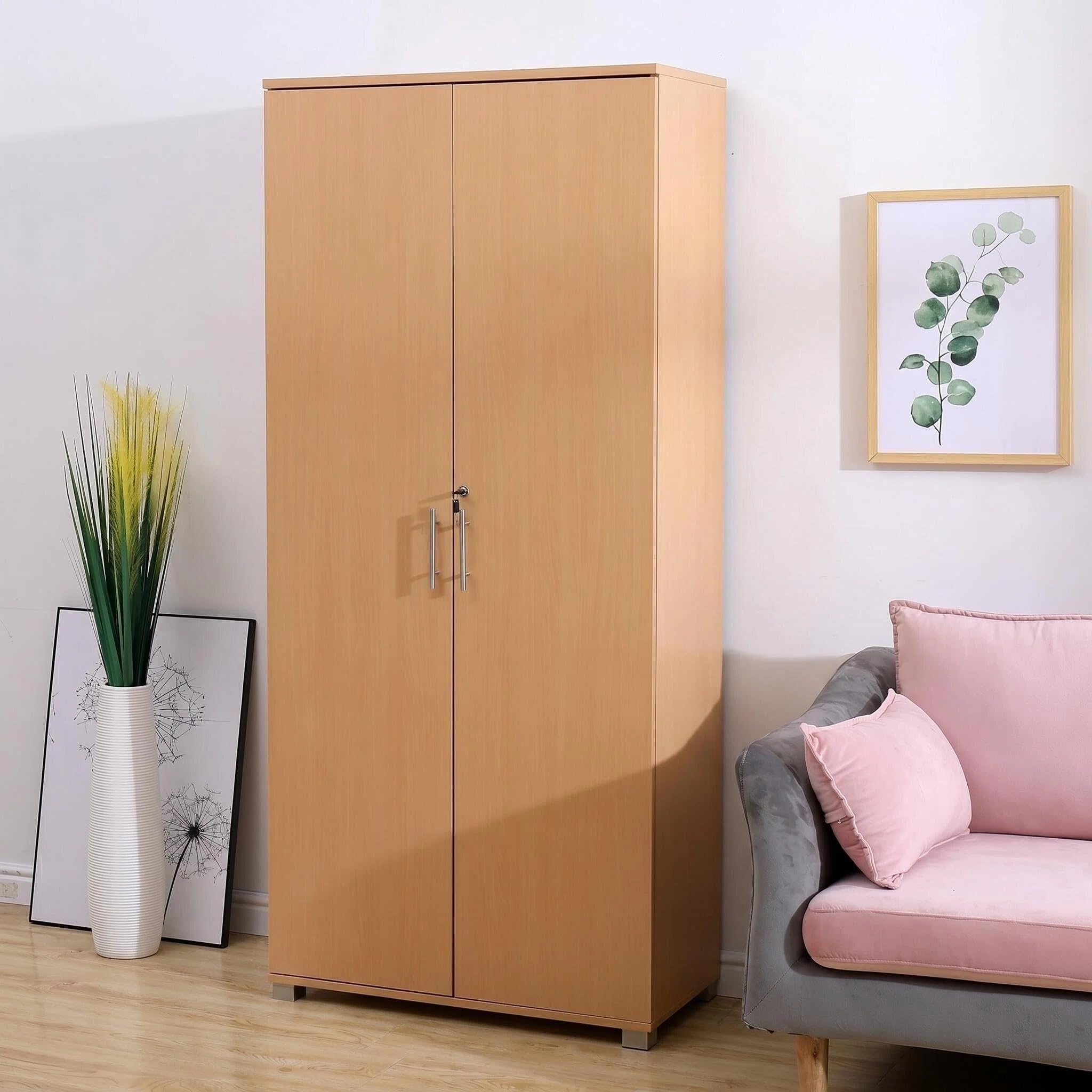 FUSIDE Wooden Storage Cabinet with Lock - Image 5