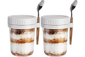 Overnight Oats Containers with Lids and Spoon