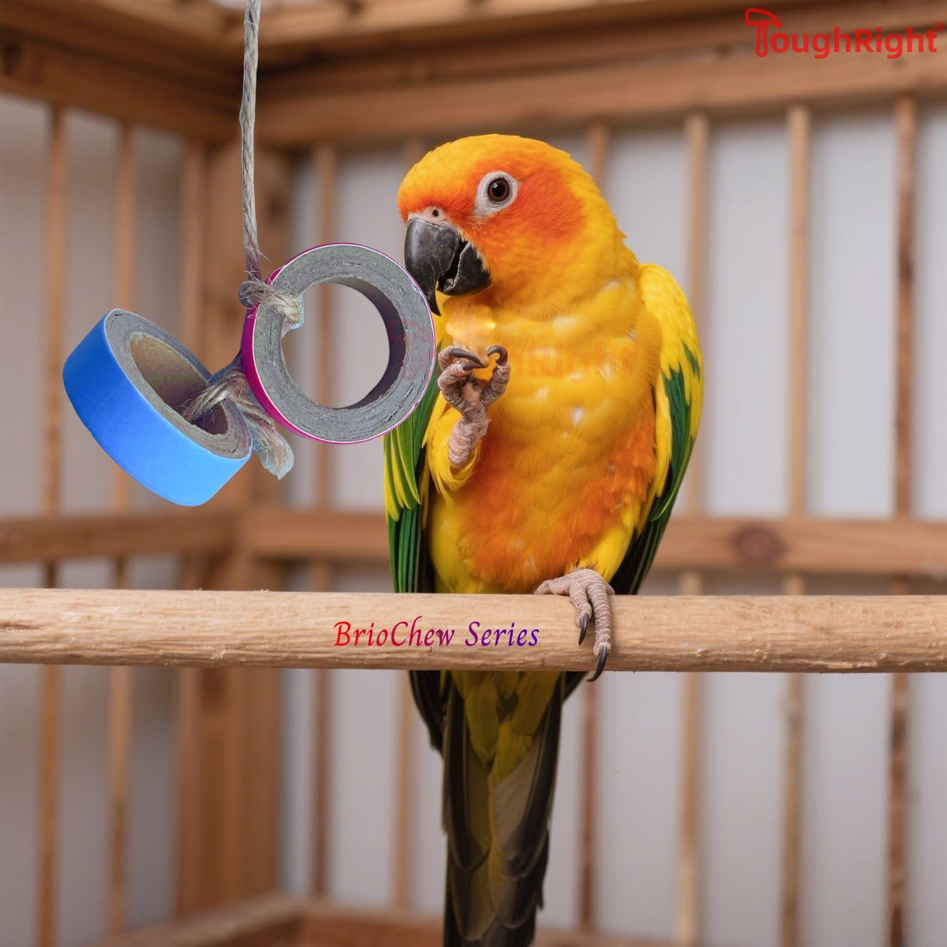 36 Pcs Chew Bagels Bird Toys for Parrots Durable Cardboard BrioChew 0.3in“ Thick Chewing Shredding Foraging Foot for Medium & Large Parrot Amazons Mini Macaws African Greys Cockatoos Eclectus Senegal - image 4