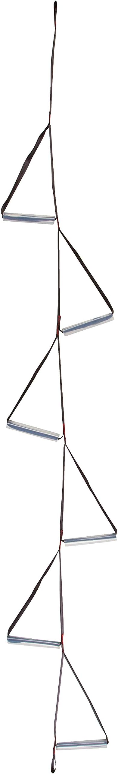Fofana Ninja Climbing Ladder - Over 7' Tall with 6 Steps | Slackline Rope Ladder for Kids | Backyard Playground Swingset Webbing Ladder | Rope Swing for Trees