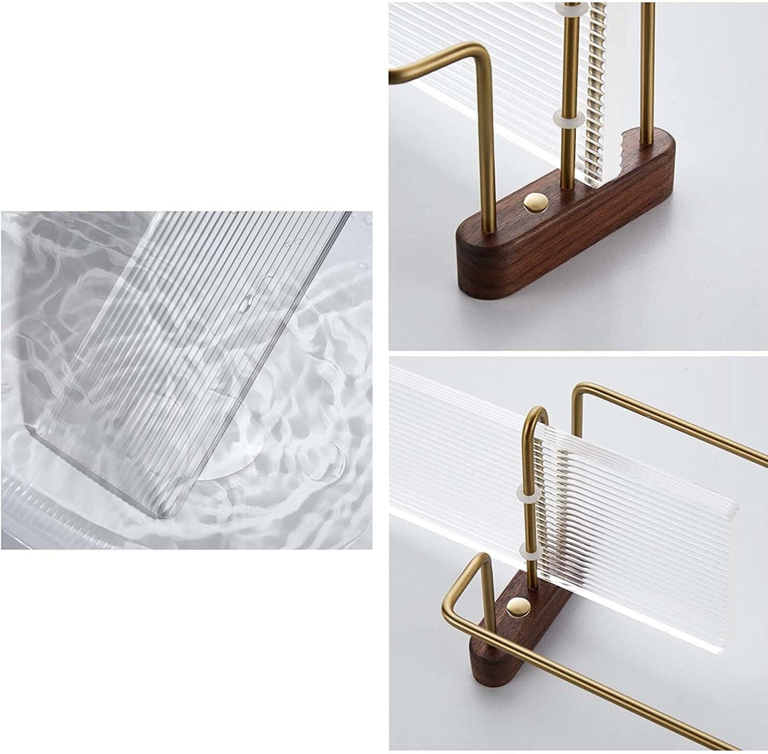 Mensola da Bagno per Doccia Cestino per Doccia A Parete Carrello per Doccia in Legno Nessun Adesivo di Perforazione per Il Bagno della Toilette Mensola Doccia(B,30cm)