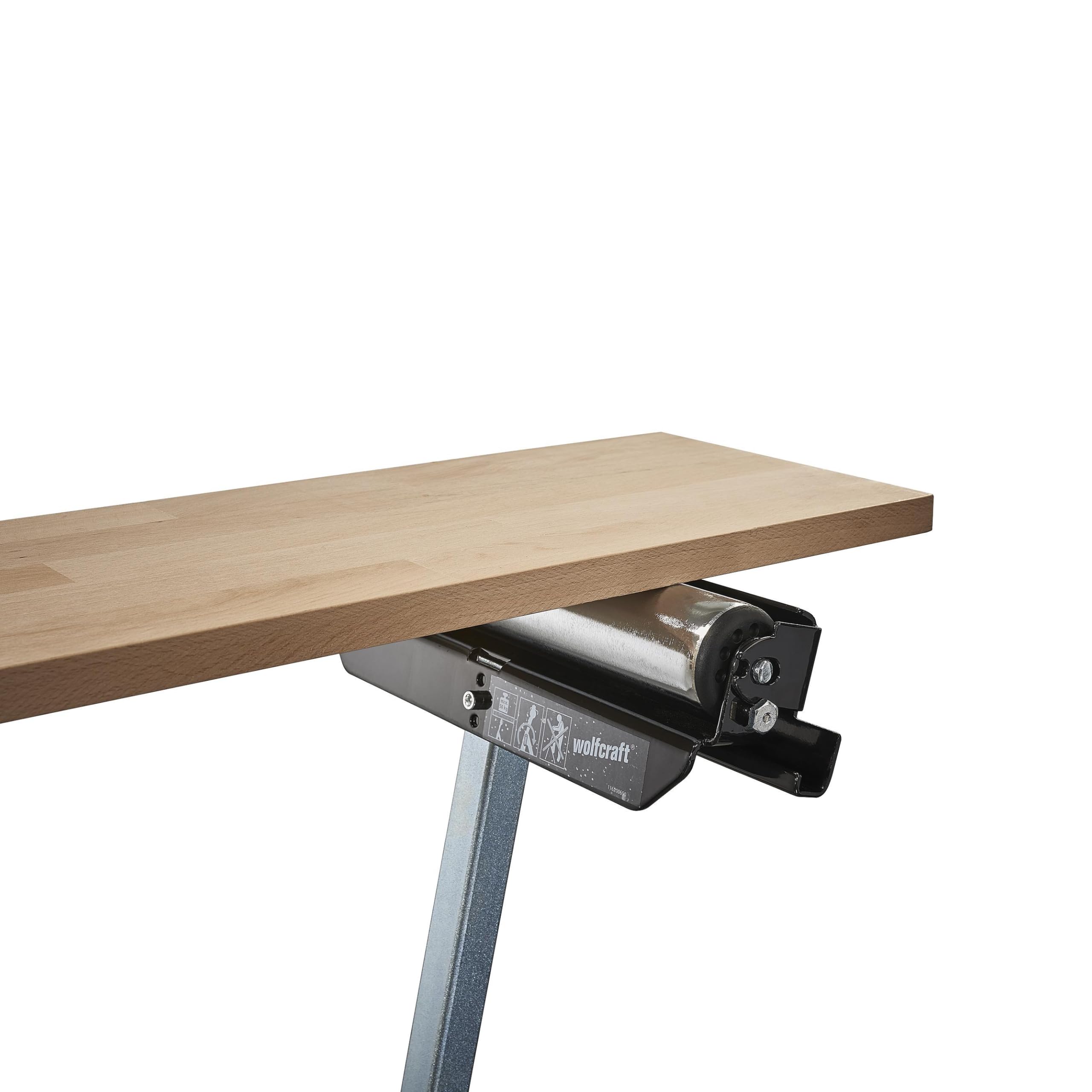 wolfcraft Supporto di appoggio e rulliera I 6102300 I Rulliera a tre funzioni per appoggiare o far slittare il pezza da lavorare