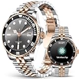 2025 DA GPT Smart Watch with Bluetooth Call,1.19-inch AMOLED Display, 24/7 Heart Rate, Blood Oxygen, Blood Pressure, Sleep Monitor, 107 Sports Fitness Tracker, Compatible Android and iOS Silver Gold