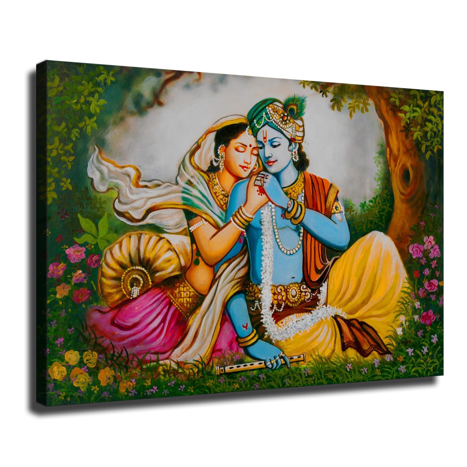 Buy Indian Style Lord Krishna Radha s Aesthetic Office Canvas Wall Art