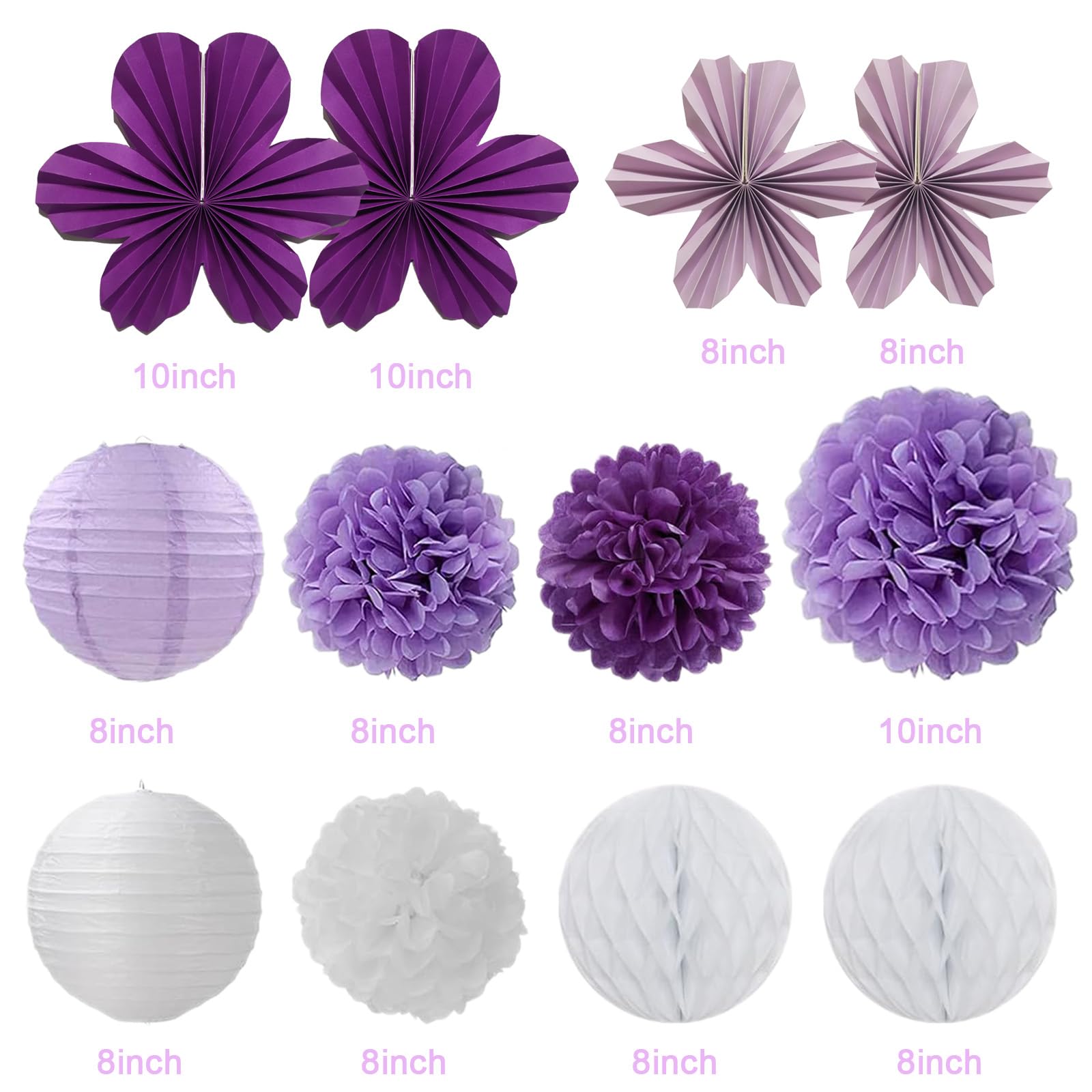 Kit de decoración de fiesta de cumpleaños, azul, rosa y dorado, guirnalda de feliz cumpleaños, pompones de papel, abanicos de flores, bola de Honeycom, linterna, remolinos colgantes, 20 piezas