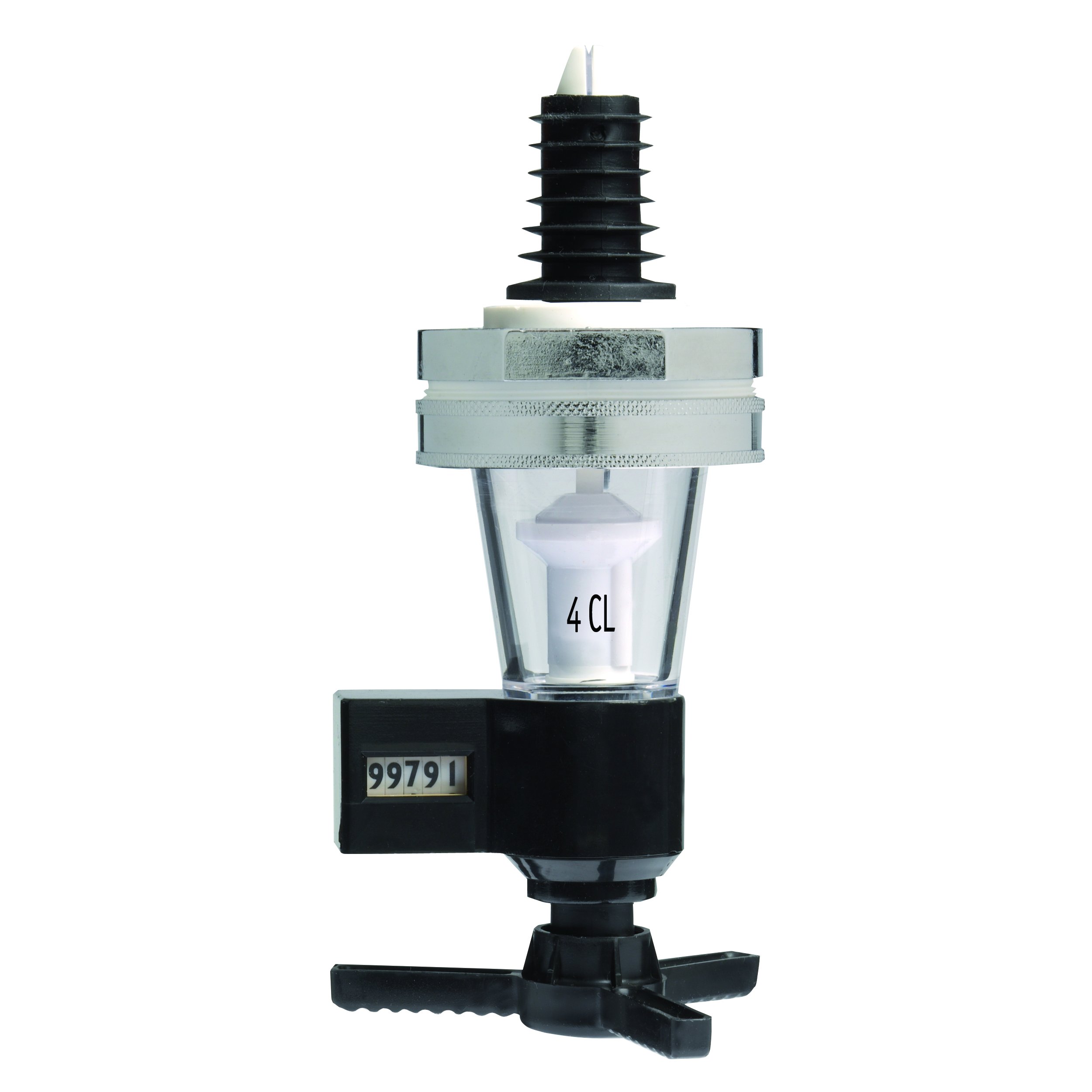 Westmark "Professional Dosing Unit with Counter, Black/Silver/Transparent, 4 cl