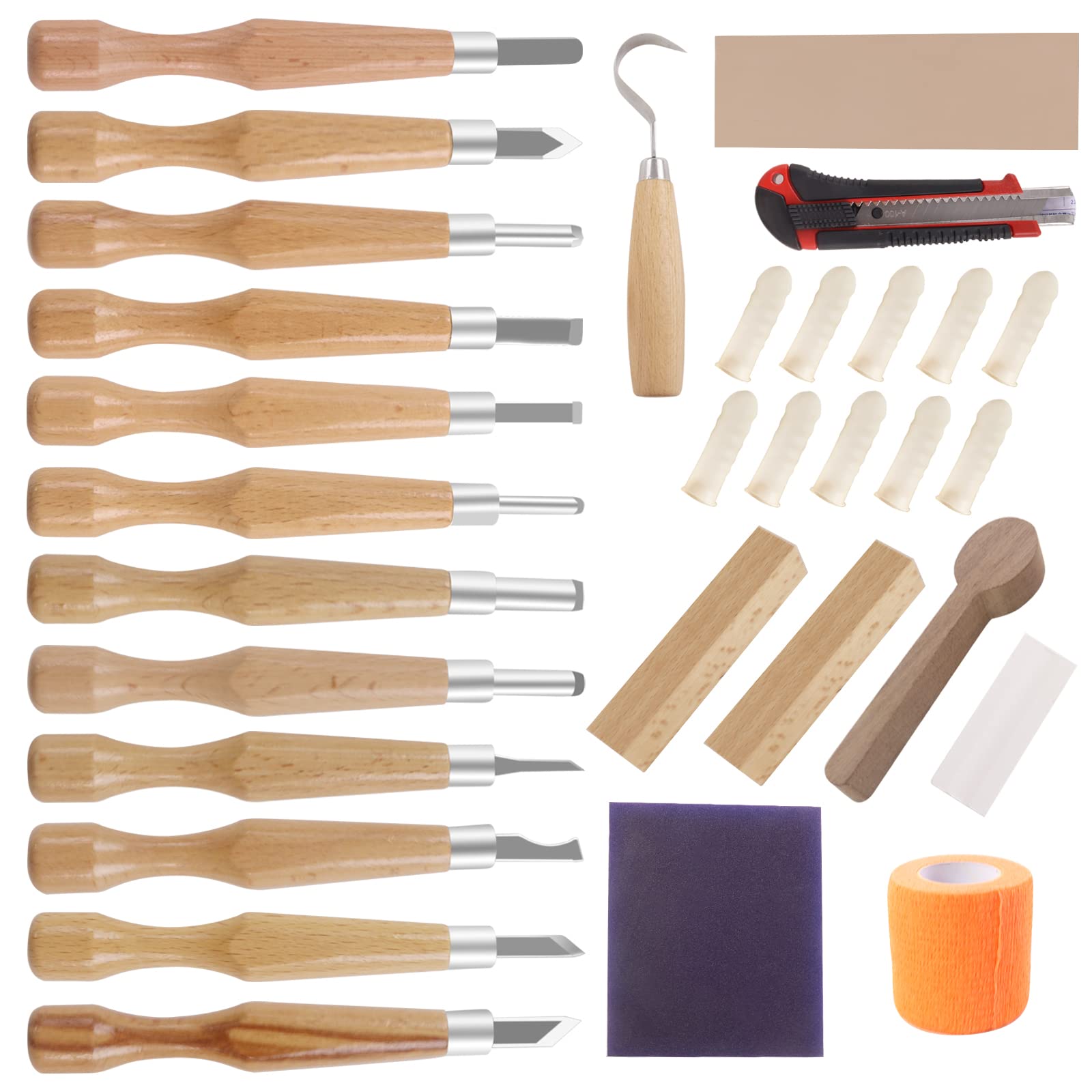 Buy MAXMAN Hook Knife with 10 PCS Hand Carving Tool Set for Adult Kids and Beginners Hand Work