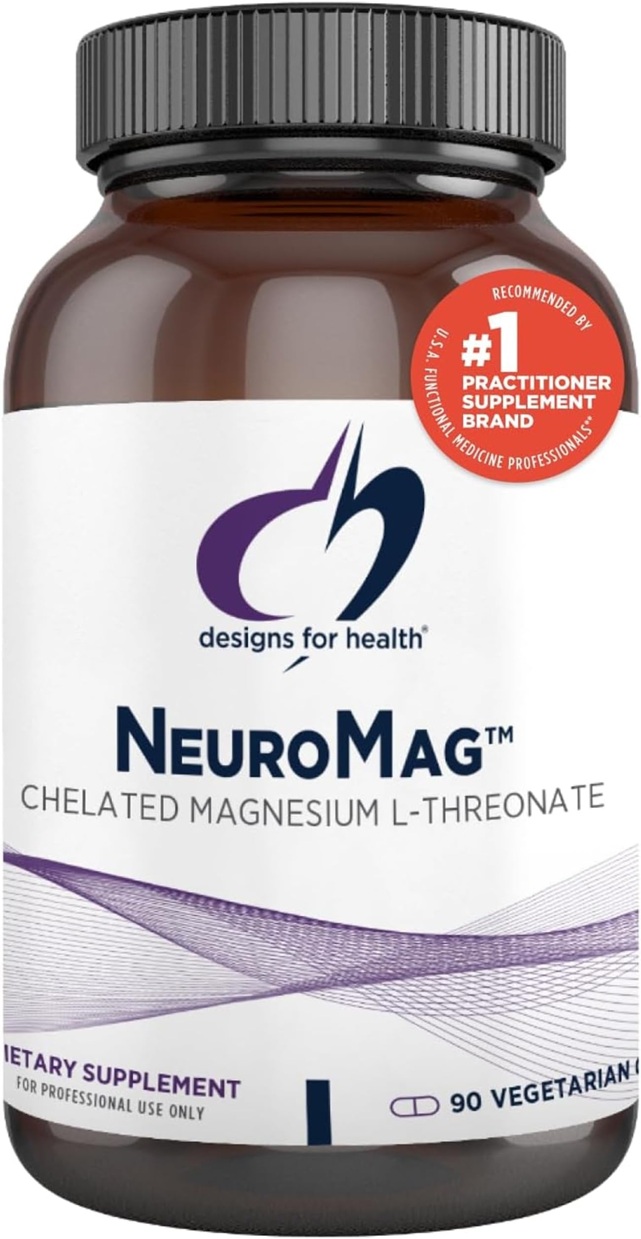 designs for healthNeuroMag Chelated Magnesium L-Threonate - Magtein Supports Cognitive Health Function, Brain Health & Healthy Aging (90 Vegan Capsules)