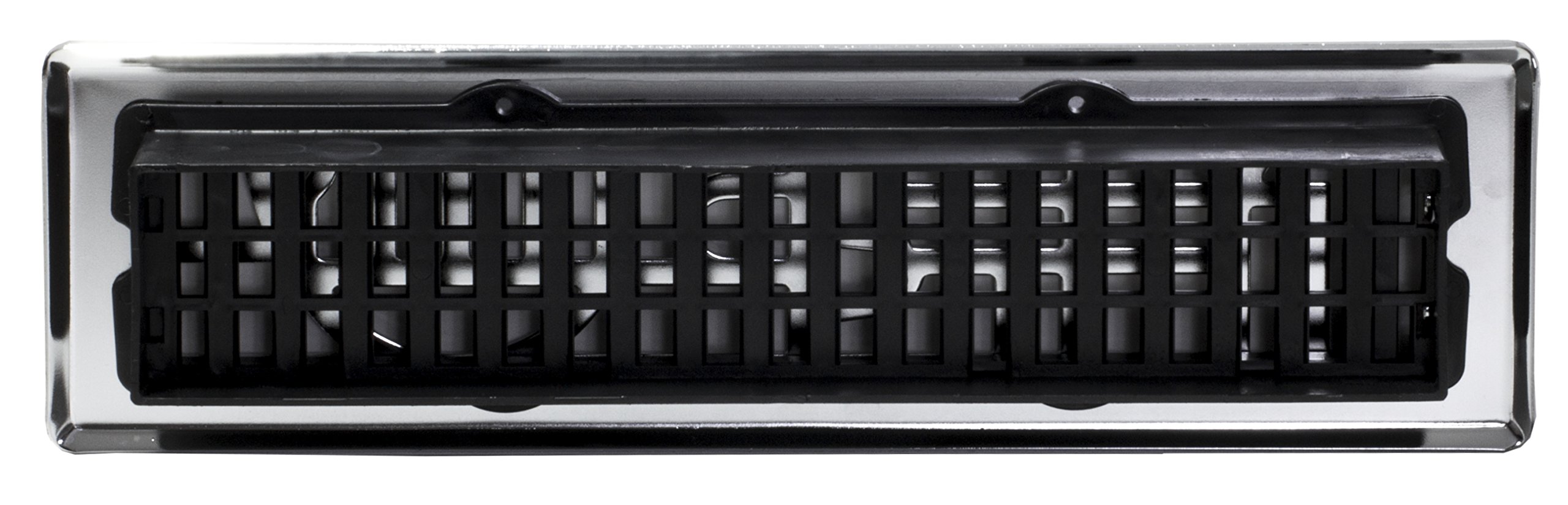 Décor Grates ADH212-C Art Deco Floor Register, Chrome, 2x12, Chrome Finish - Image 2