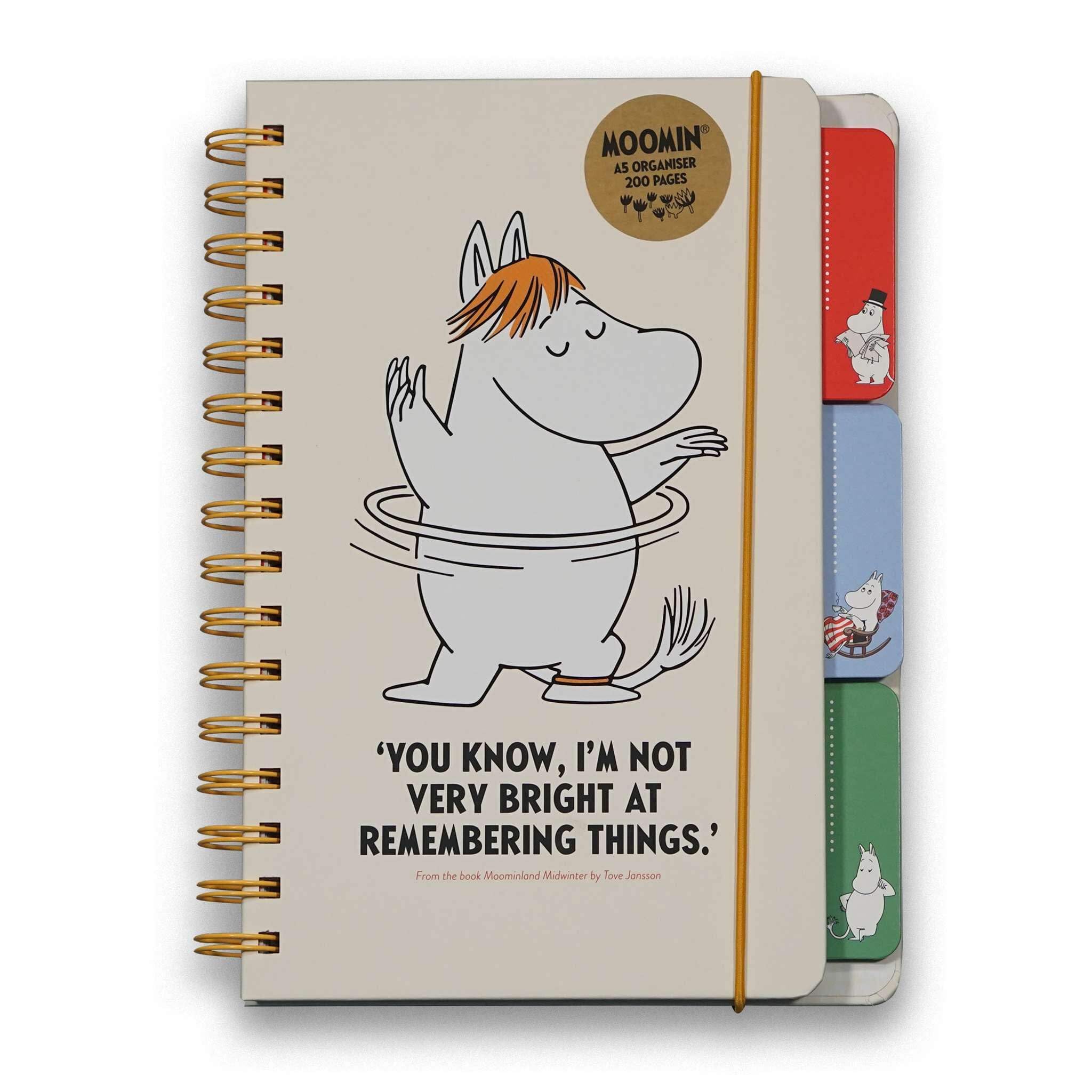 Half Moon Bay | Moomin | Snorkmaiden In a Spin A5 Spiral Organiser Notebook | 200 Page Tabbed Journal | Official Tove Jansson Merchandise | Whimsical Stationery Gift
