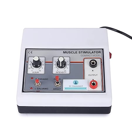 Dr. Equipment physio solutions White Electro Therapy Mini for Muscle Stimulator (MINI MS) 2 Channel with 1 year Warranty,Corded electric