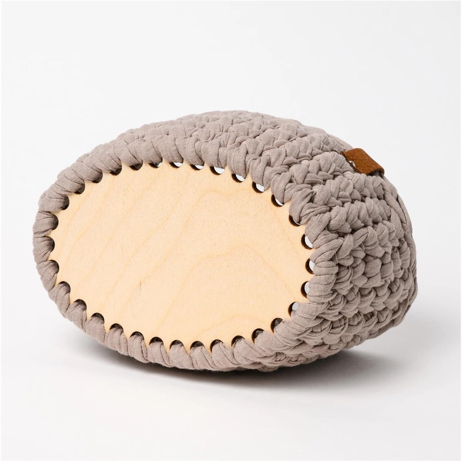 Wooden Basket Bottom Crochet Basket Base Round Wooden Bag Bottom Unfinished Wood for DIY Craft Bags Weaving Knitting 5.5" for Knitters