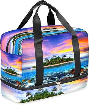 Amazon.com: Bolsa tropical de fin de semana para hombres y mujeres, ligera,  bolsa de viaje de animales tropicales de verano, bolsa de viaje con  compartimento para zapatos, equipaje de mano para llevar