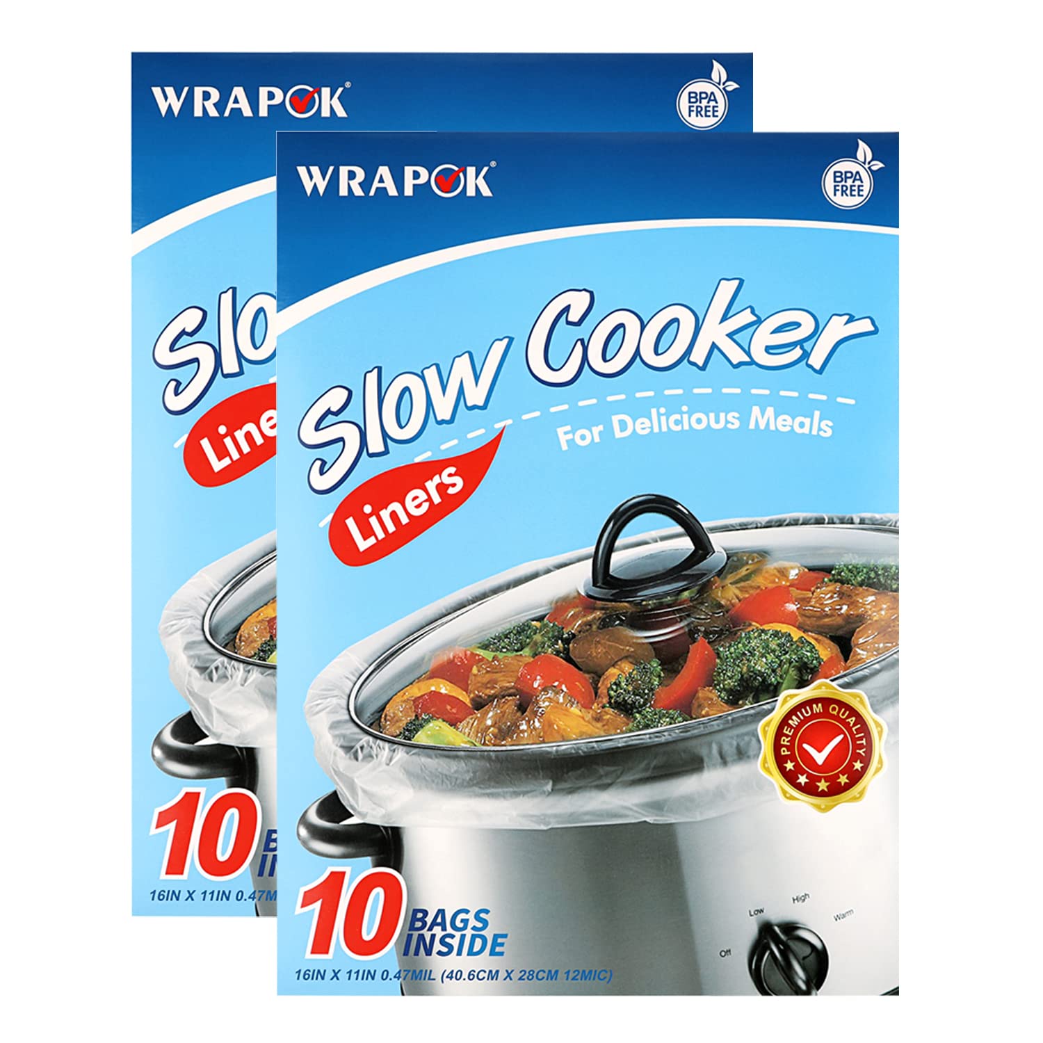 Slow Cooker Liners Kitchen Disposable Cooking Bags BPA Free for Oval or Round Pot Small Size 11 x