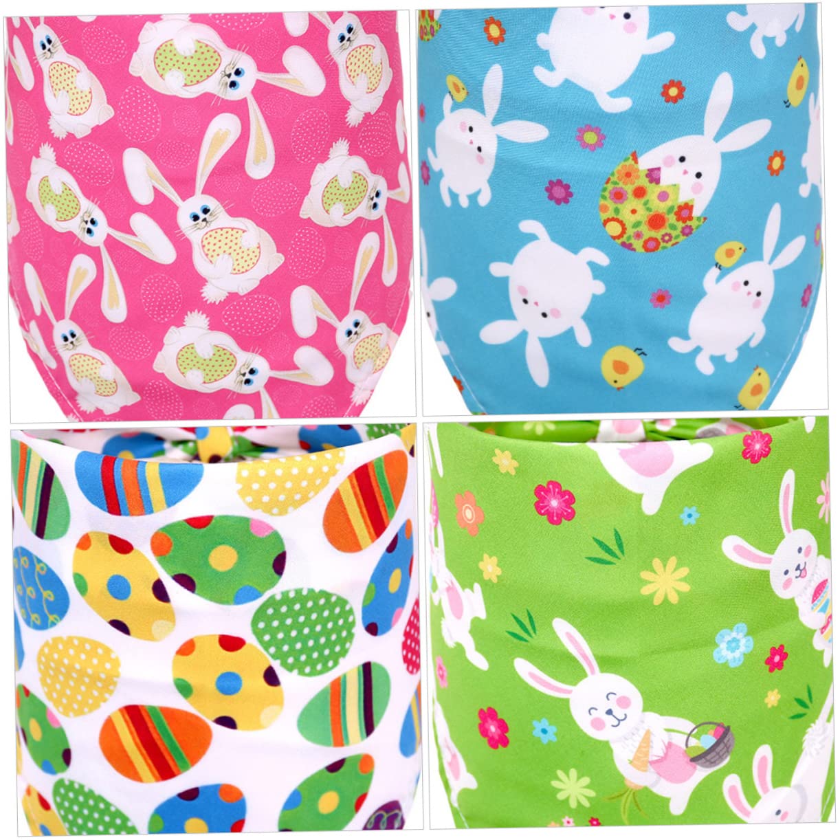YARNOW 15pièces Bandanas Triangulaires pour Animaux De Compagnie Écharpes De Pâques Respirantes pour Chiens Et De Colorées Et Confortables