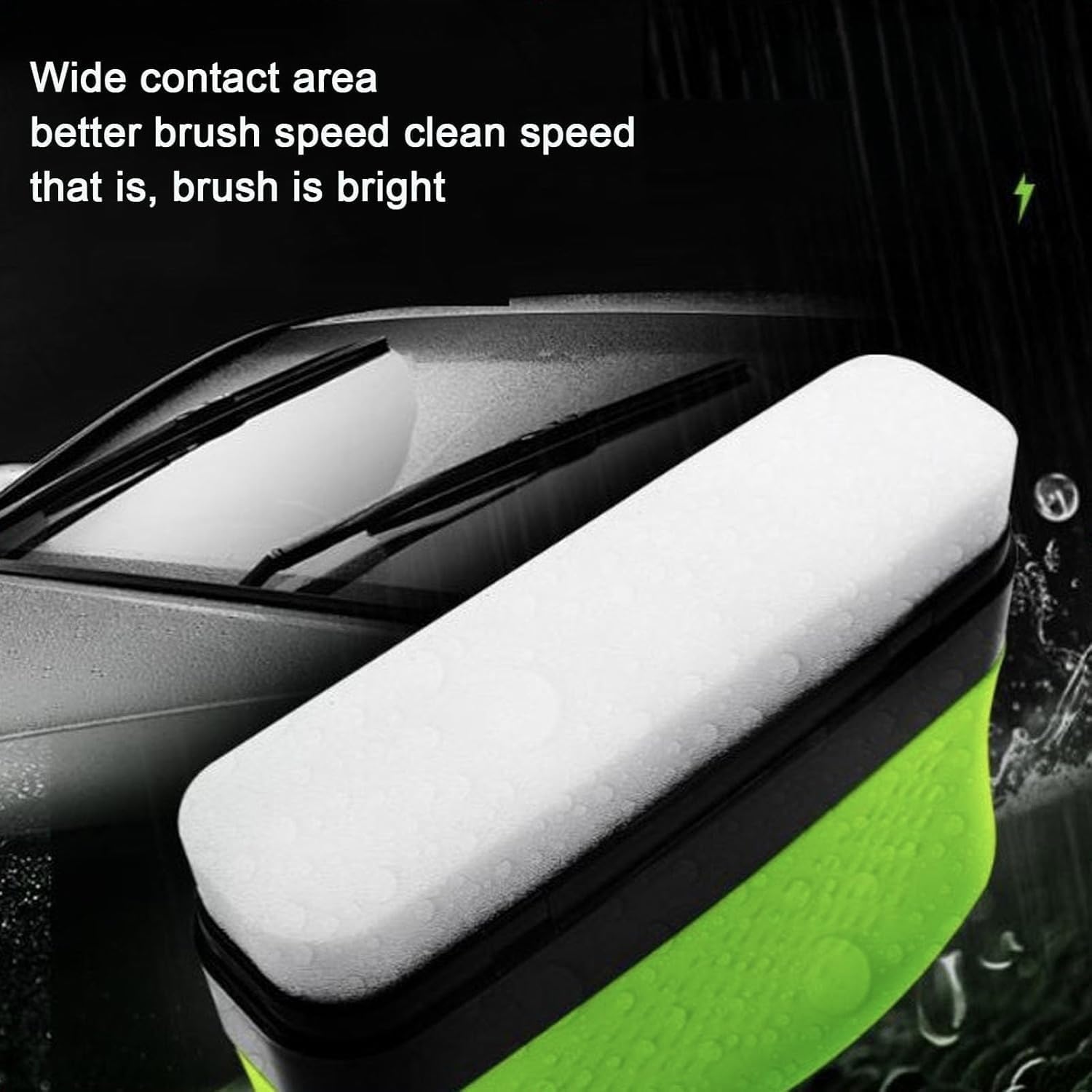 Automotive Oil Film Cleaning Brush, Powerful Glass Cleaning Board, Oil Film Cleaner for Window Remove Dirt Improve Clarity & Visibility, Enhance Visual Effect of Automotive Windshield (1Pcs) - 3
