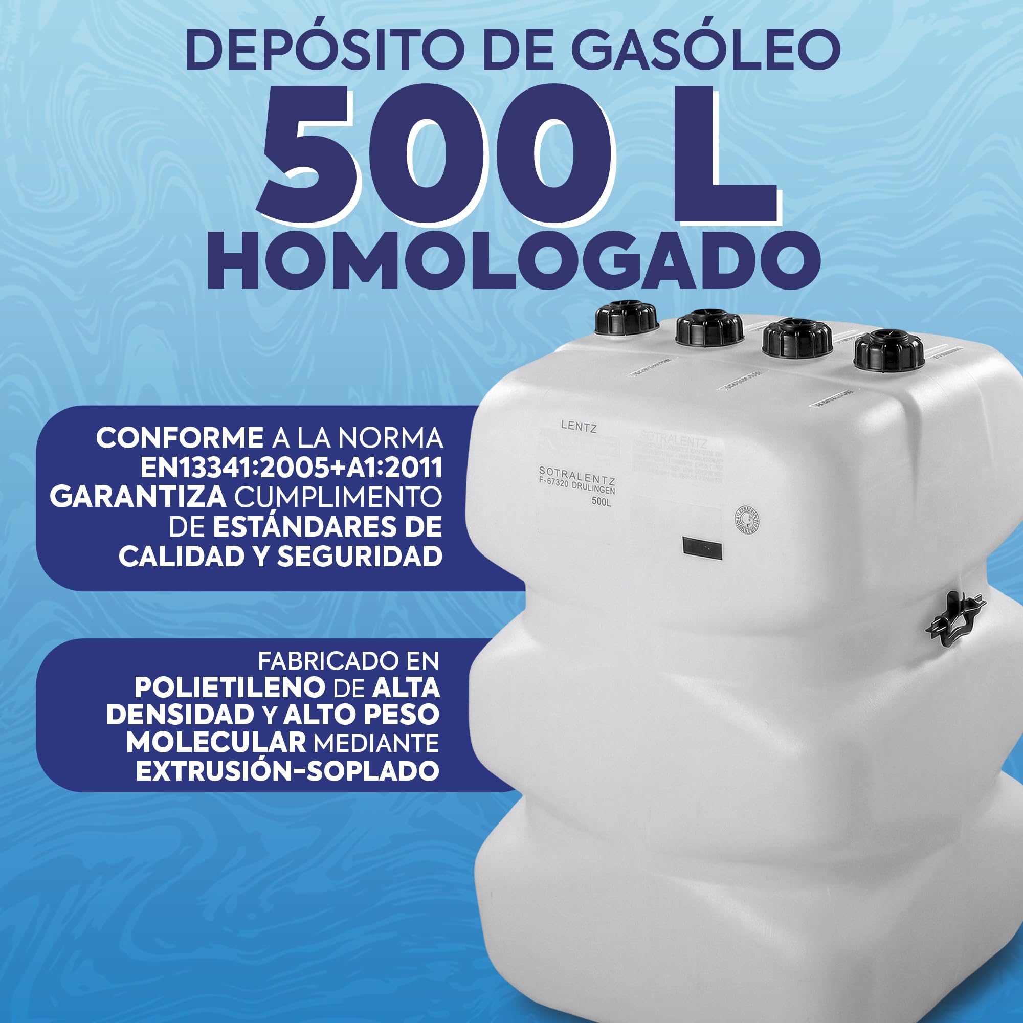 Depósito Gasoil 500 Litros | Polietileno Resistente Industrial