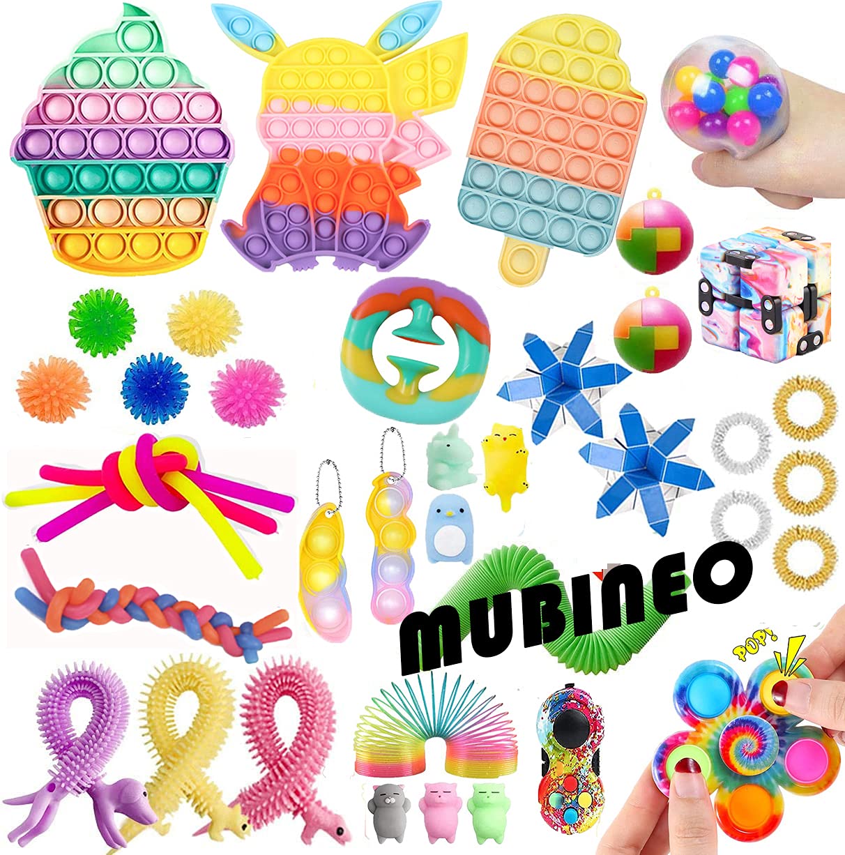 Buy 41Pc TIK Tok Fidget Sensory Toys Fidget Toys Pack Push Bubble Pop