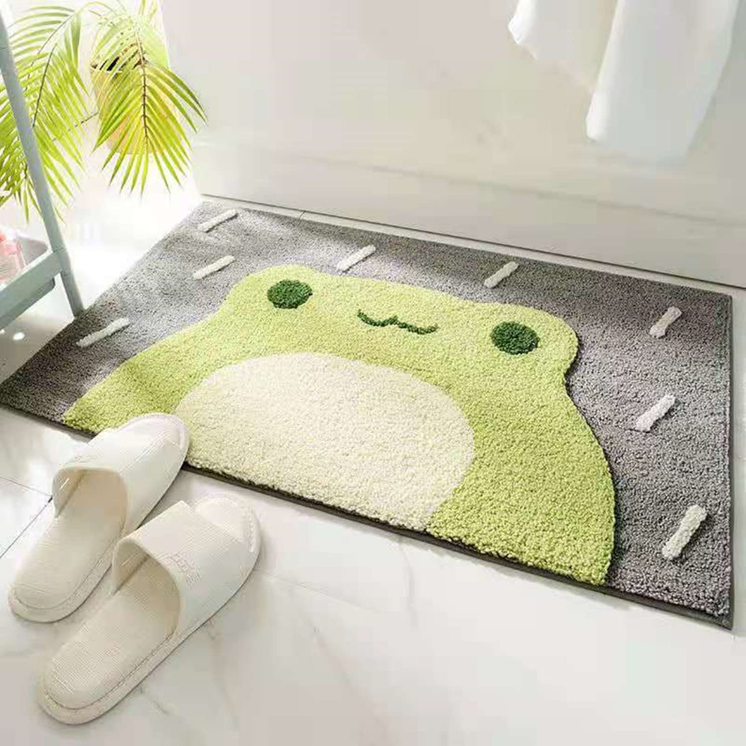 Tappeto Bagno, Tappetino Bagno Tappeto, Tappeto Antiscivolo Lavabile, Tappeti Bagno, Tappeto Bagno Assorbente, Tappeto Bagno Antiscivolo, Tappetino Tappeto Doccia,Tappetini Bagno (Verde-100x160cm
