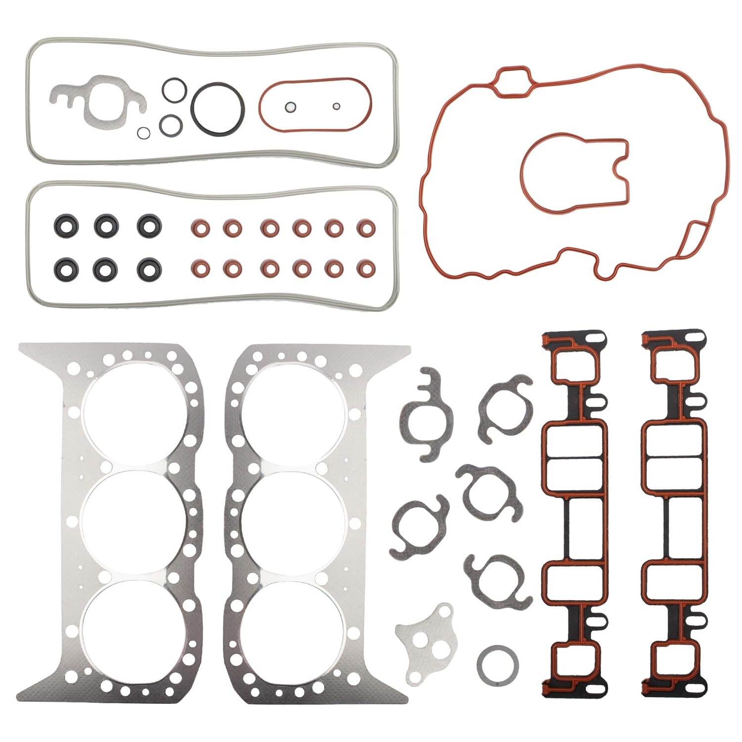 BOXI Cylinder Head Gasket Set Fits for Chevy Astro Blazer Express 1500 2500 Silverado 1500/for GMC Safari Savana 1500 2500 Sierra 1500 1996-2005 (4.3L V6 OHV VIN Code W, X - VORTEC) | HS9354PT-6