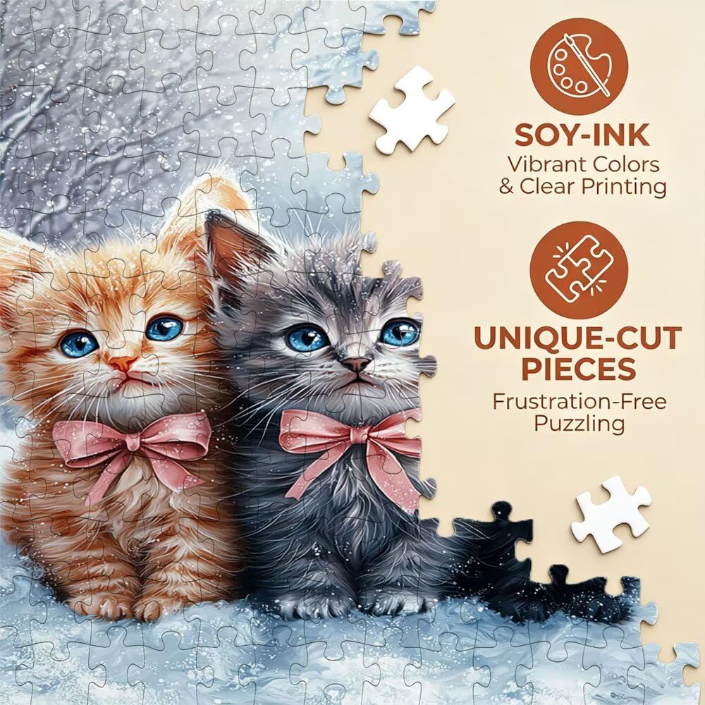 Puzzle 2000 Pezzi, Gatto Neve 3D Puzzle per Adulti Impegnativo, Educa Puzzles Artistico, Divertente E Stimolante Puzzles Decorativo per La Famiglia, Regalo e Decorazione Pareti DX0YL6-982