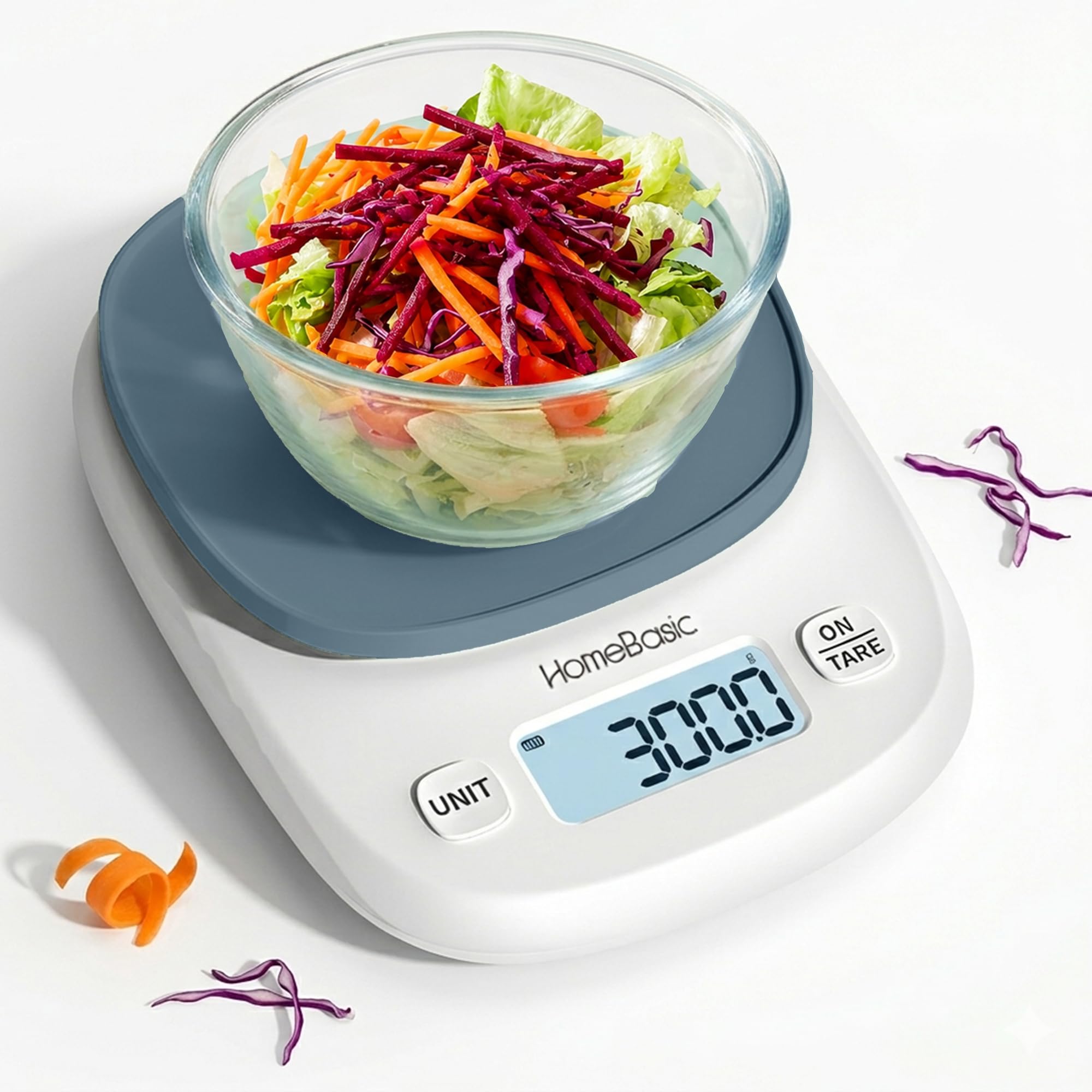 HOMEBASIC Digital Kitchen Weighing Scale 5Kg, High-Precision 0.1g Accuracy | LCD Display, Tare Function, Multi-Units (g, oz, lb, ml) Portable Weight Machine Food Scale for Cooking Baking Diet (GREY)-image-16