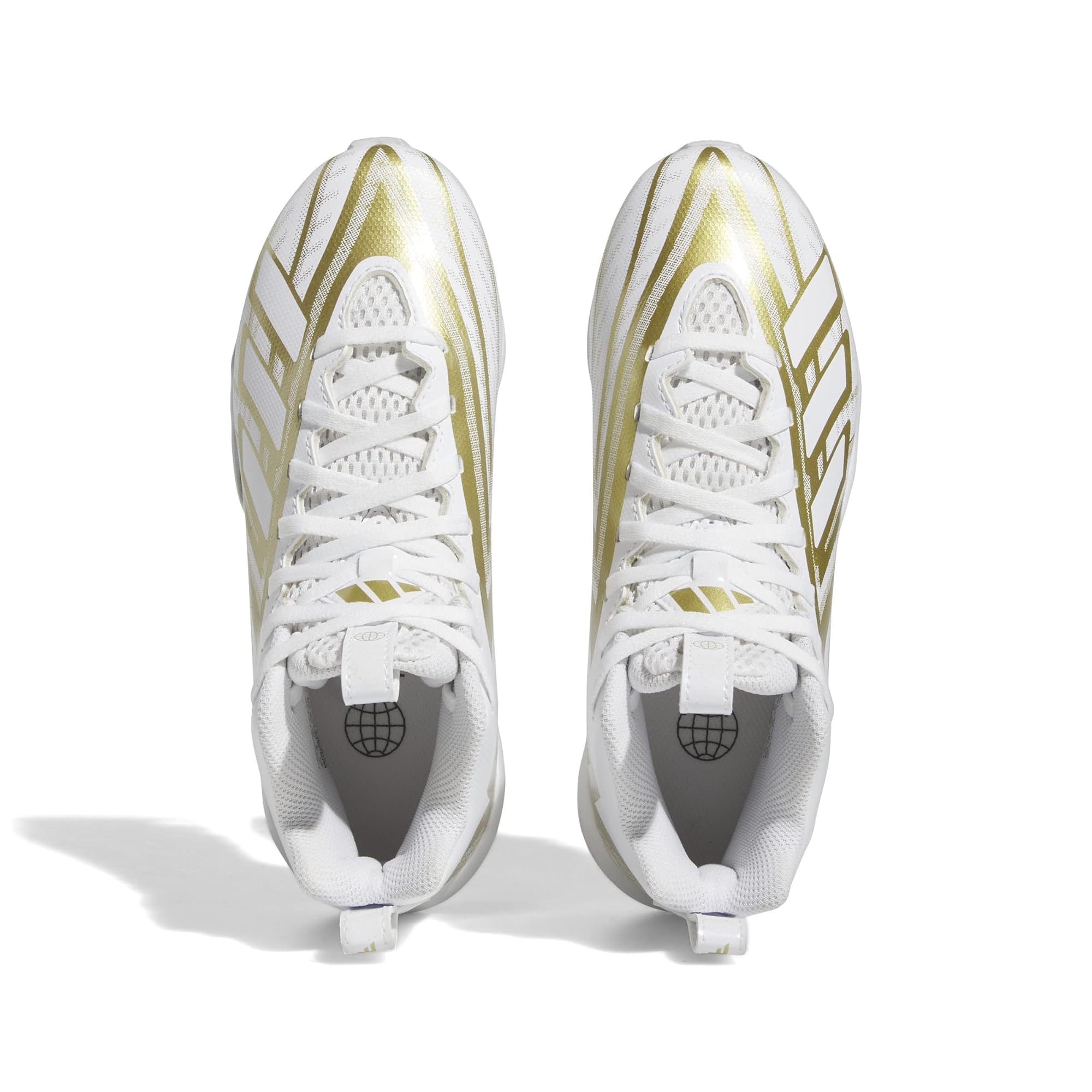 adidas Freak Spark 23 Football Shoe, White/White/Gold Metallic, 5.5 US Unisex Big Kid