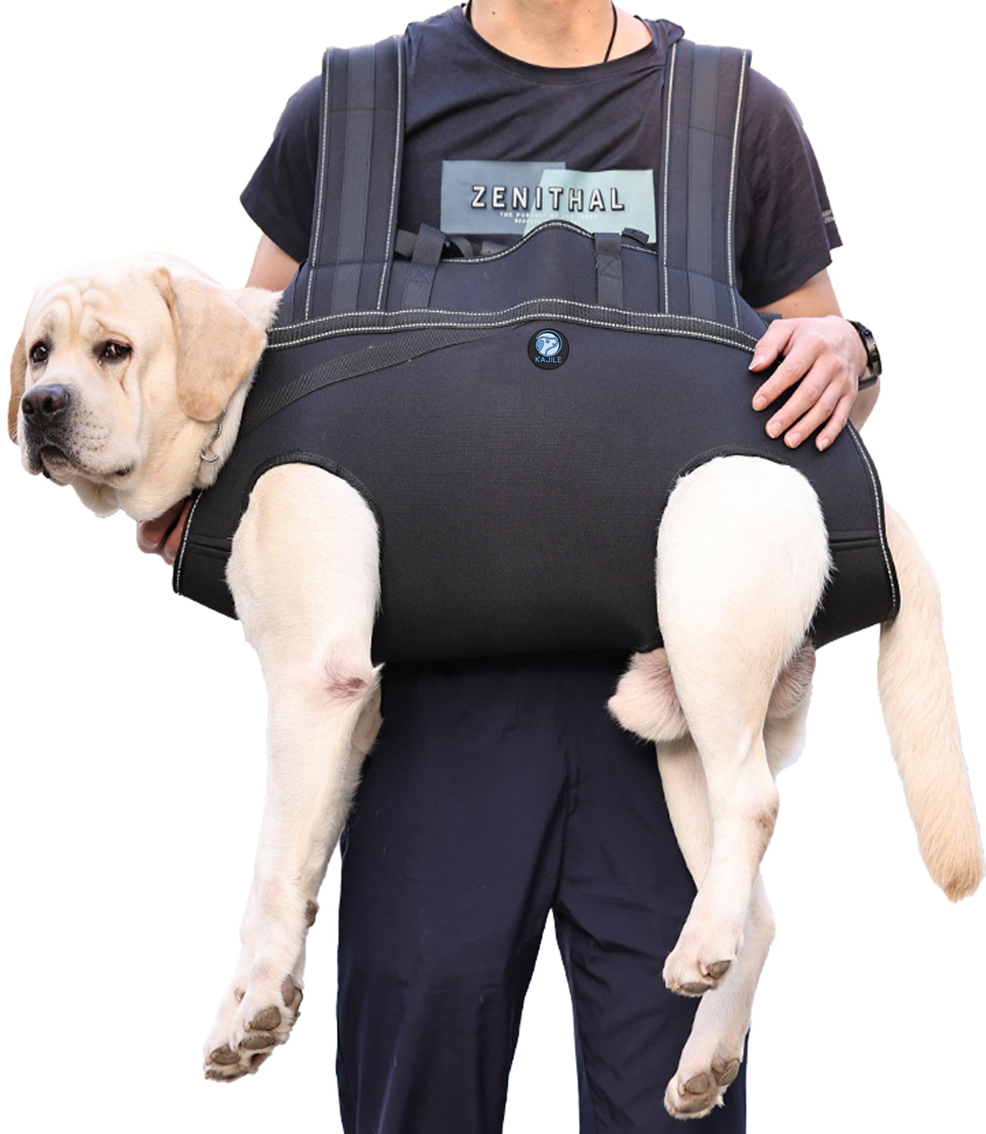 Arnés de Elevación para Perros Mediano Gran,Arnés de Cuerpo Entero Perro,Arnes Ayuda Perro,Arnes de Transporte para Perros, Suave,Impermeable, Ajustable,Negro,3XL