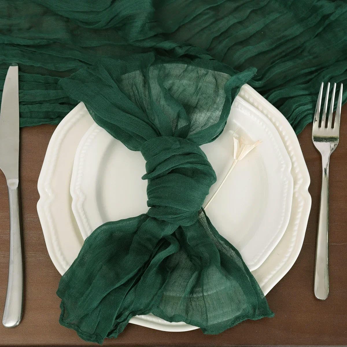 6 tovaglioli di garza verde salvia, 50 x 50 cm, tovagliette da tavola, per sala da pranzo, festa di nozze, banchetti, banchetti, archi, decorazioni per matrimoni