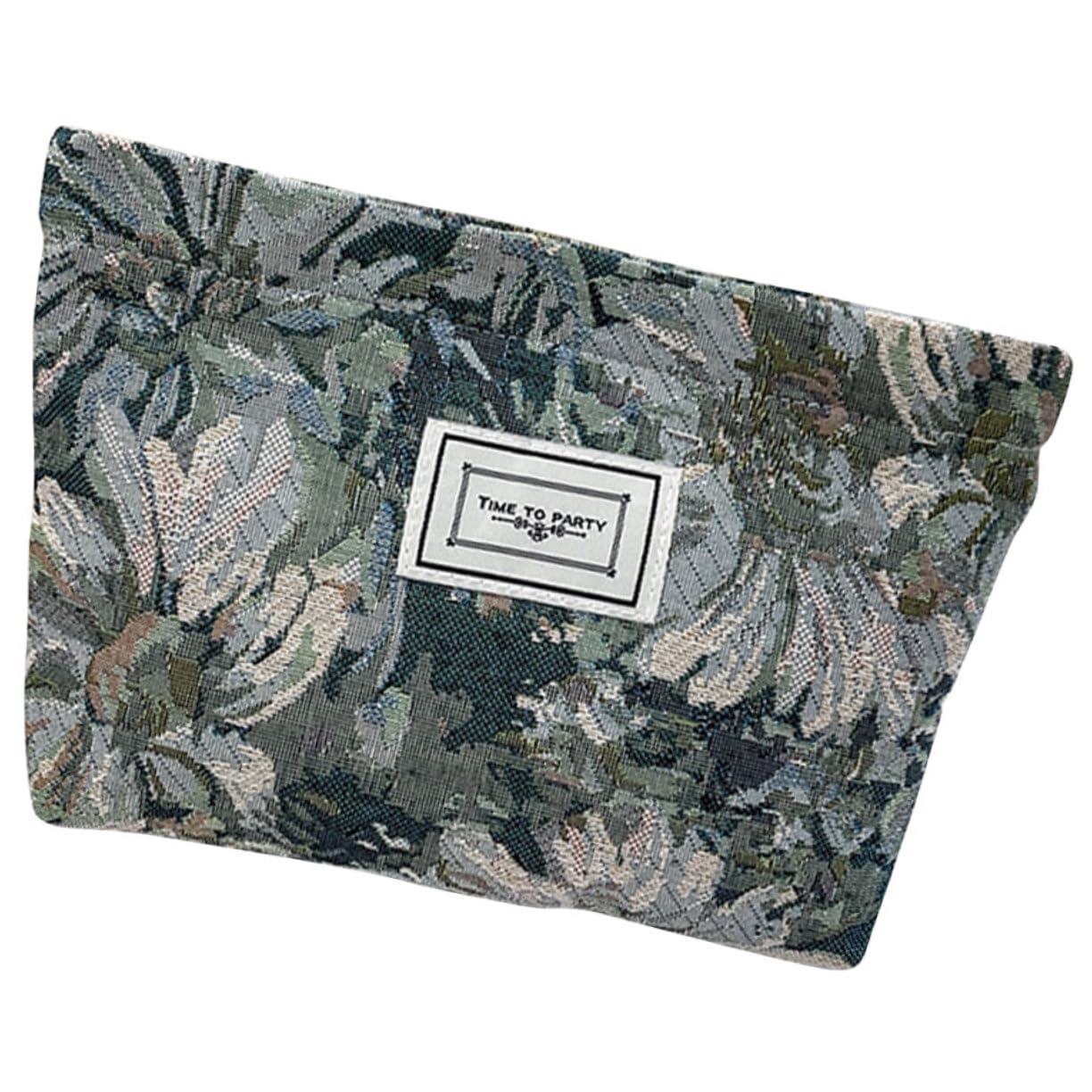 FOMIYESCanvas Bag Cosmetic Bag Travel Make up Bag Portable Makeup Bag Canvas Makeup Bag Purse Organizer Bags Makeup Bags for Purse Oil Painting Style Makeup Bag Pencil Case Miss Beautiful